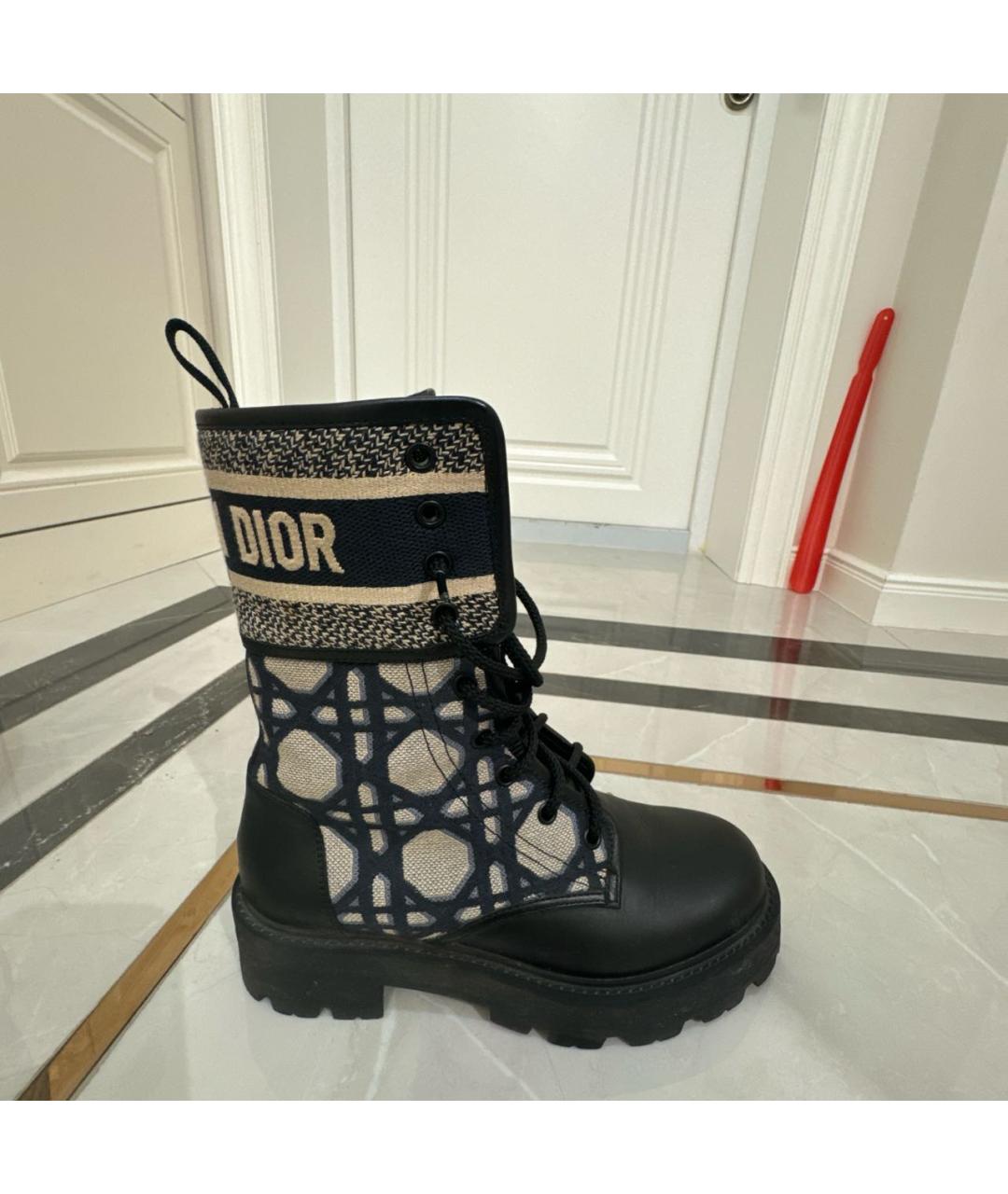 CHRISTIAN DIOR Темно-синие кожаные кеды, фото 5