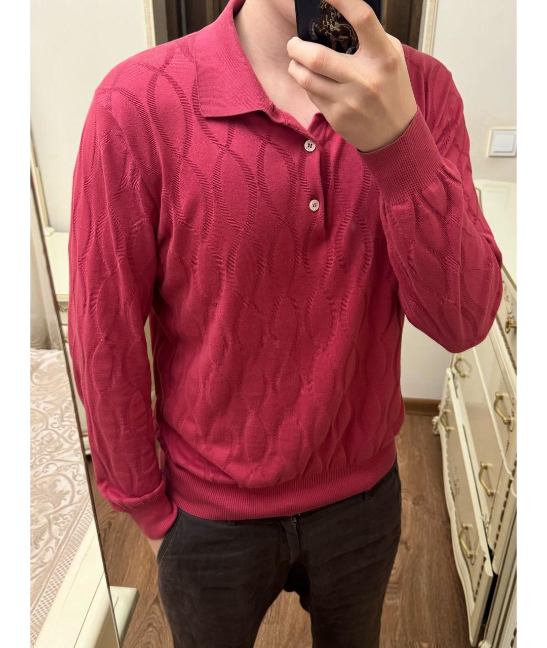 BRIONI Коралловый хлопковый джемпер / свитер, фото 8
