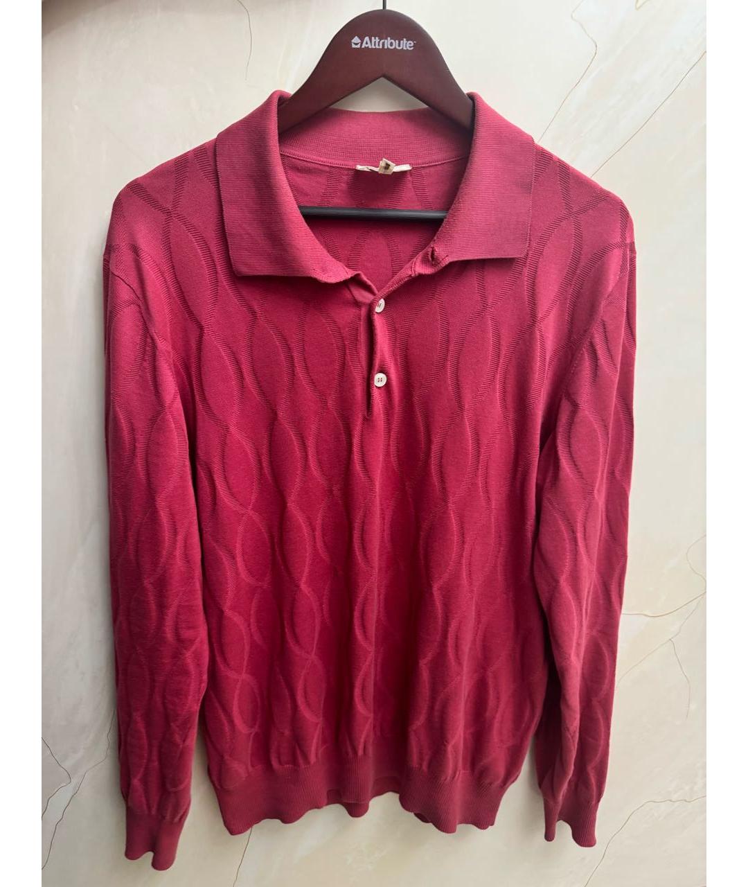 BRIONI Коралловый хлопковый джемпер / свитер, фото 9