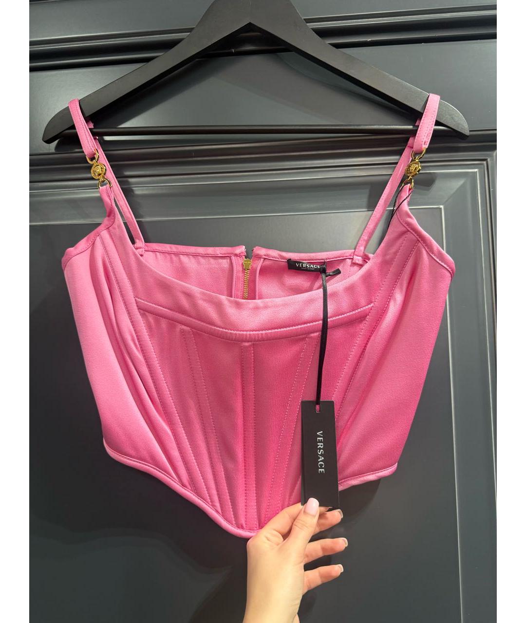 VERSACE Розовый ацетатный корсет, фото 2