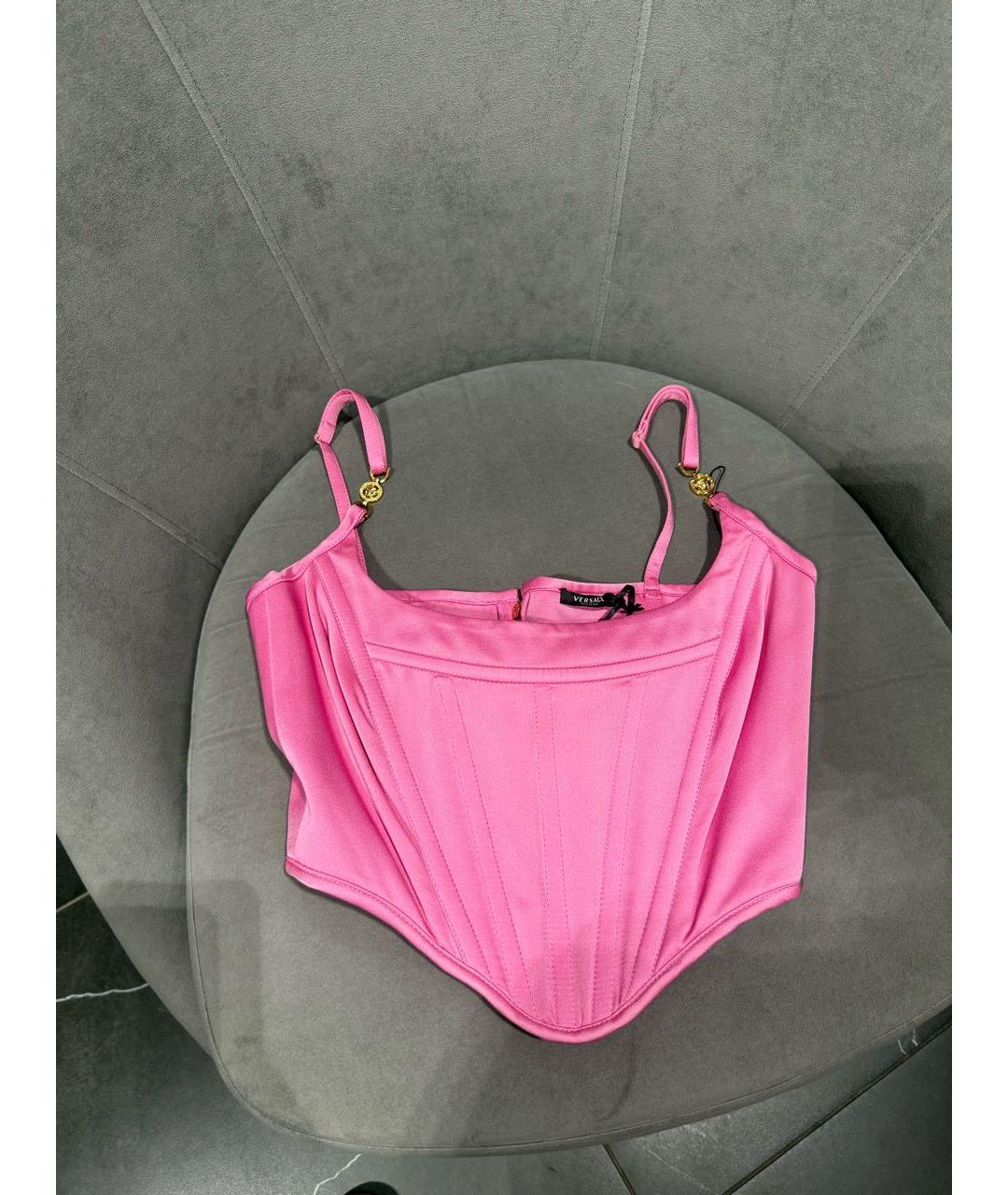 VERSACE Розовый ацетатный корсет, фото 4