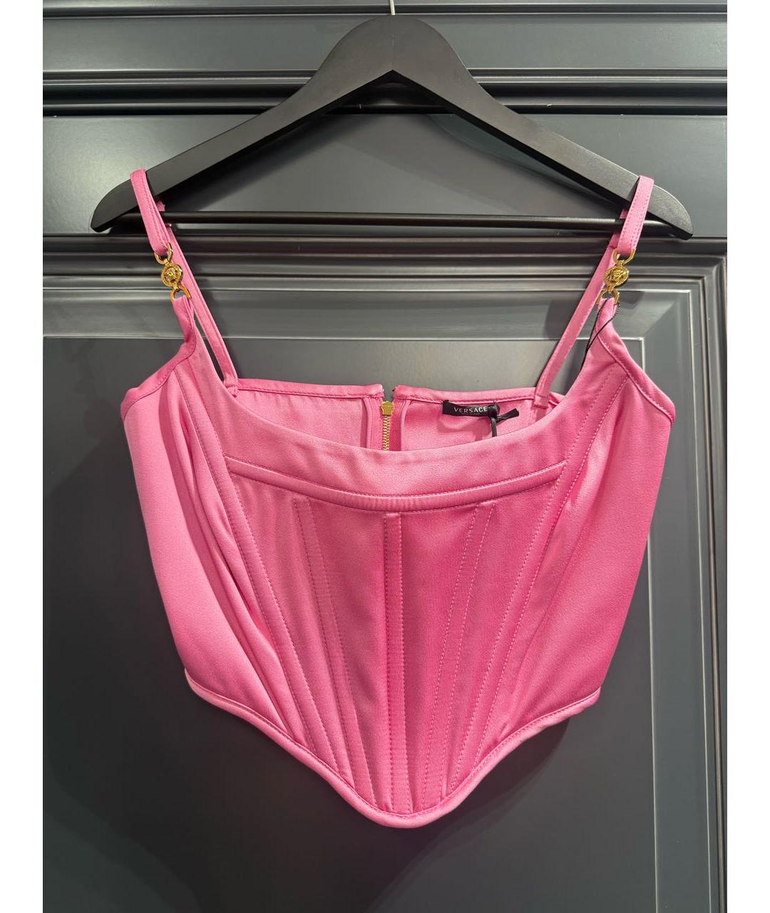VERSACE Розовый ацетатный корсет, фото 6