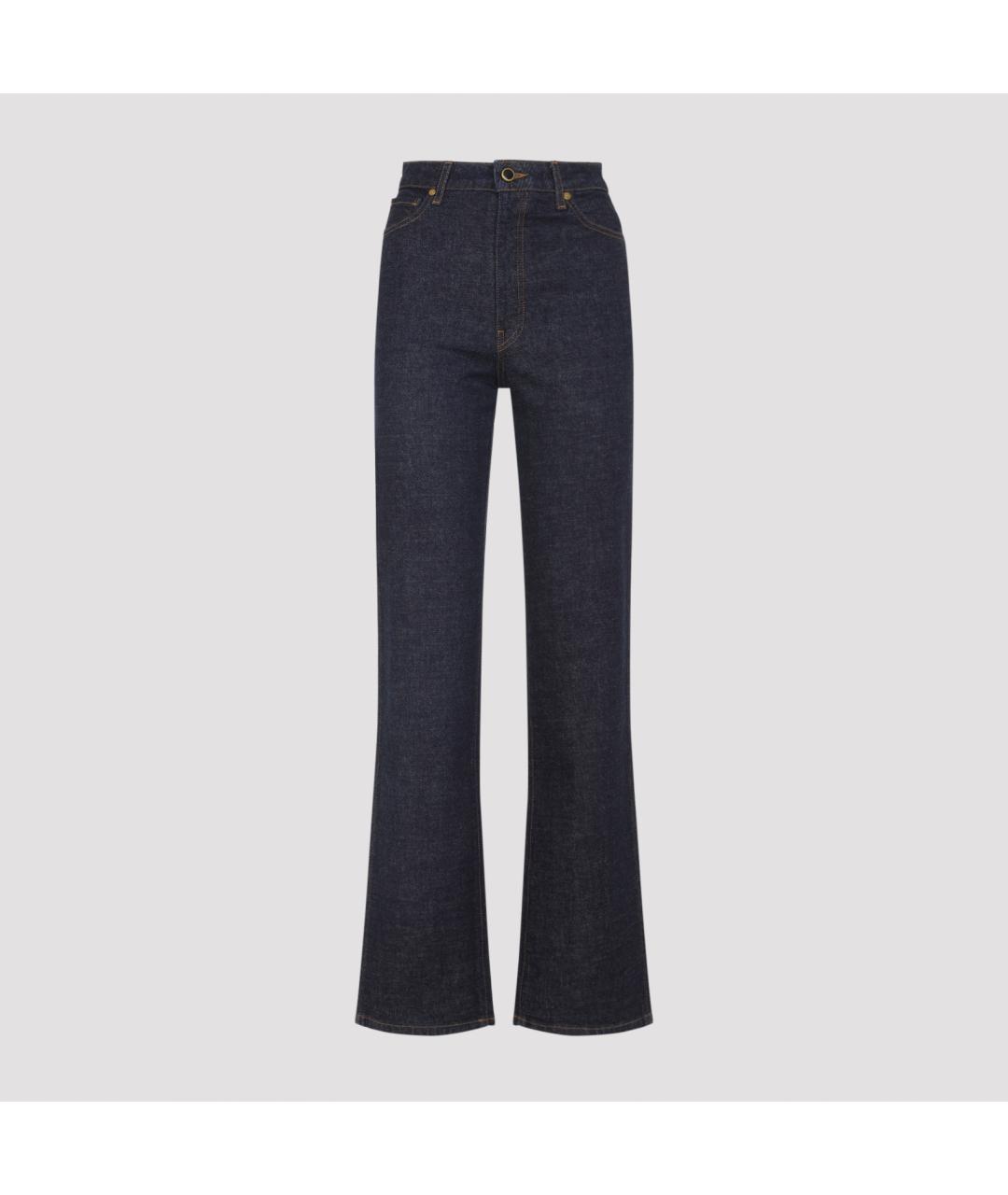 KHAITE Синие хлопковые джинсы клеш, фото 2