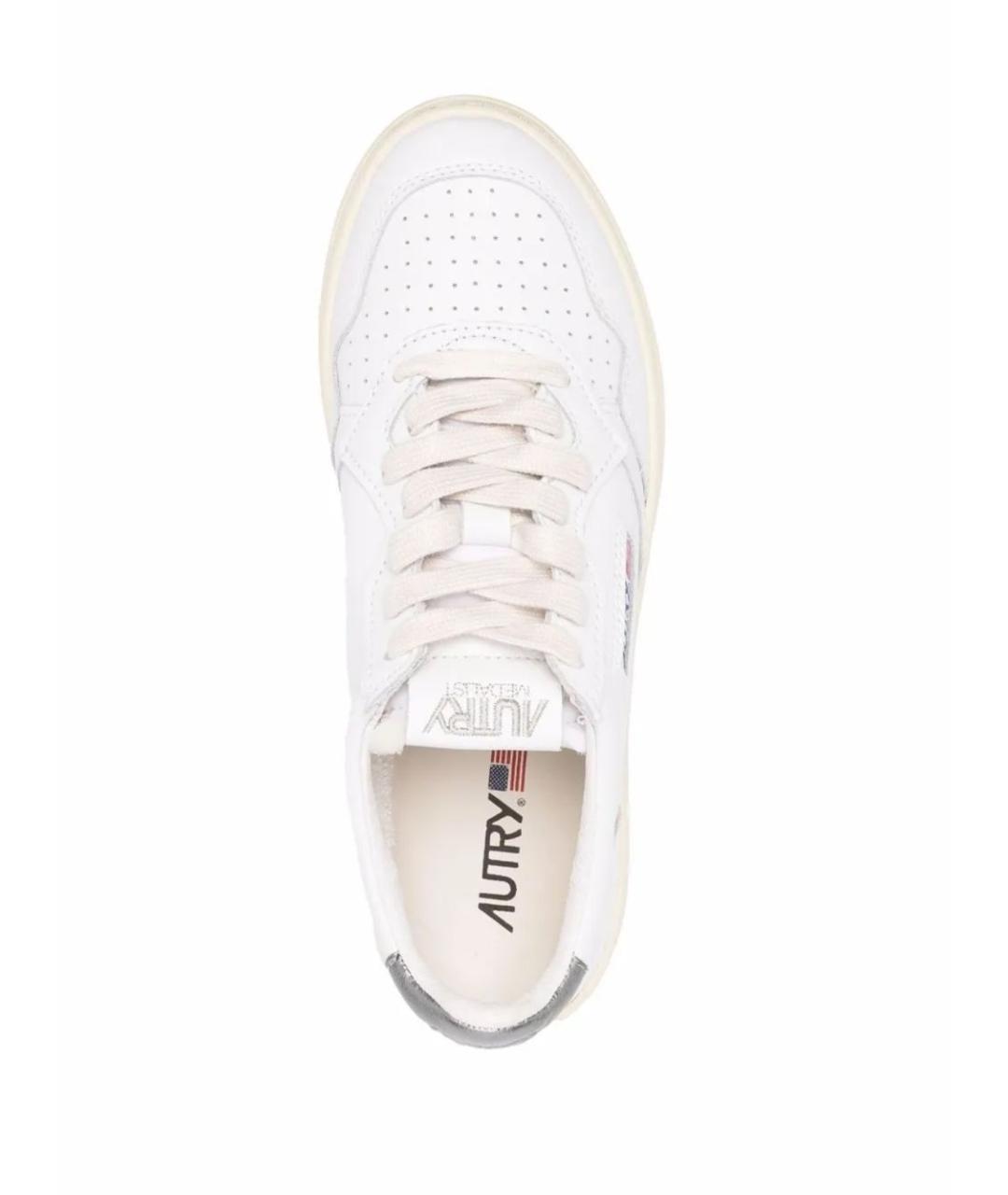 AUTRY Белые кожаные кроссовки, фото 4