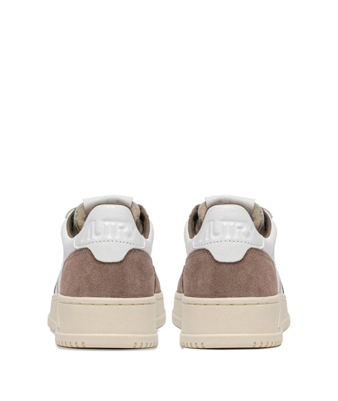 AUTRY Коричневые кожаные низкие кроссовки / кеды, фото 3