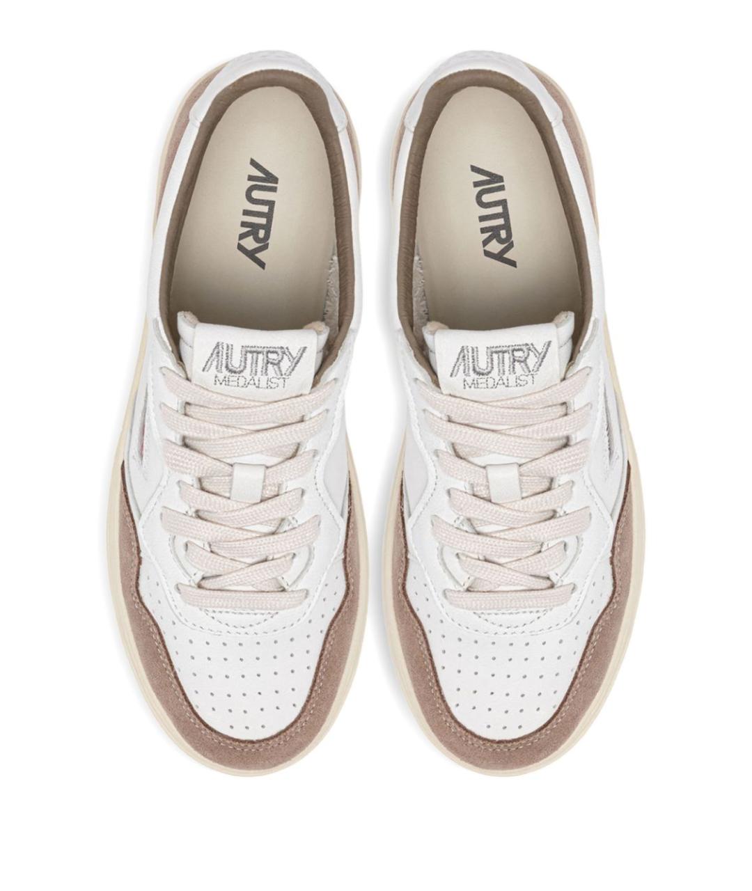 AUTRY Коричневые кожаные низкие кроссовки / кеды, фото 5