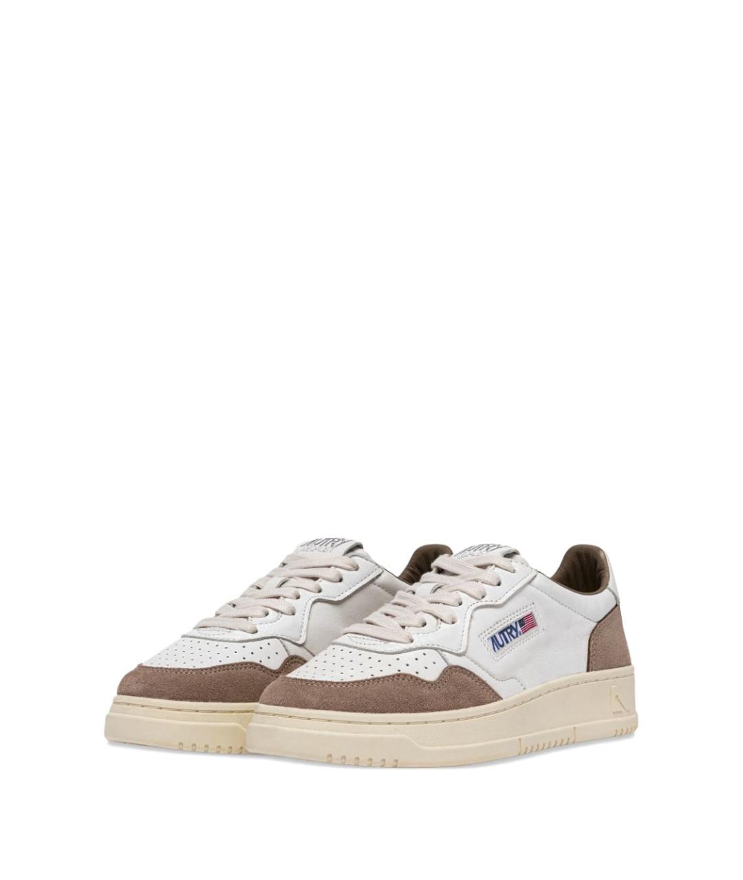 AUTRY Коричневые кожаные низкие кроссовки / кеды, фото 4