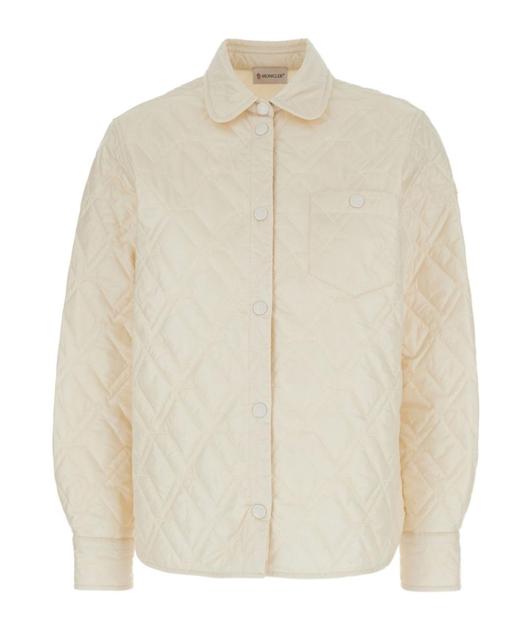 MONCLER Бежевая полиамидовая куртка, фото 1