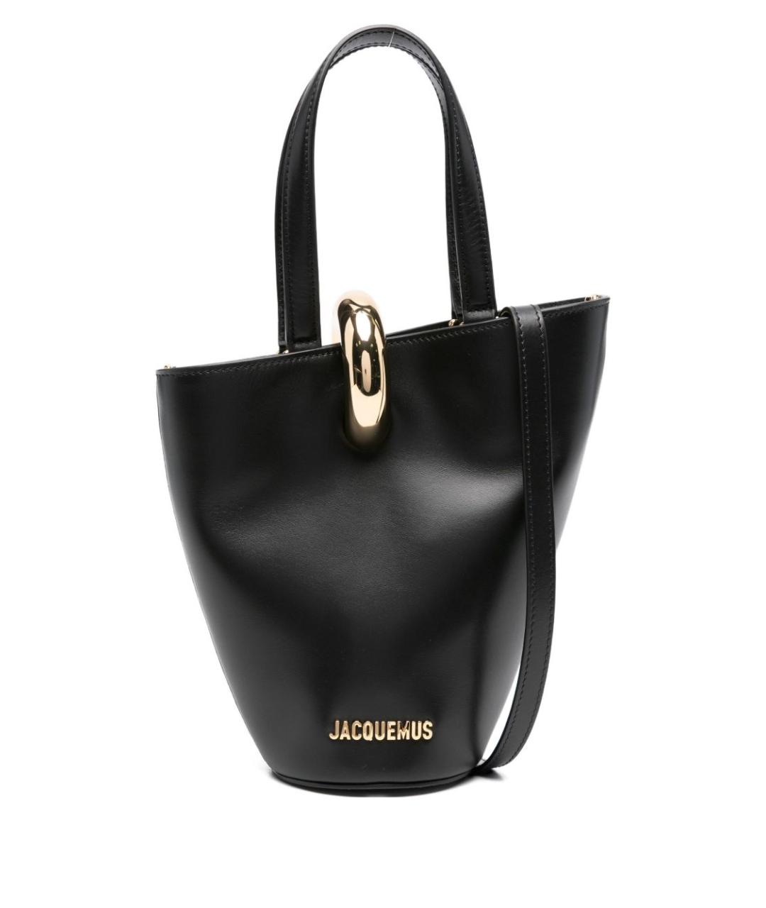 JACQUEMUS Черная сумка с короткими ручками, фото 1