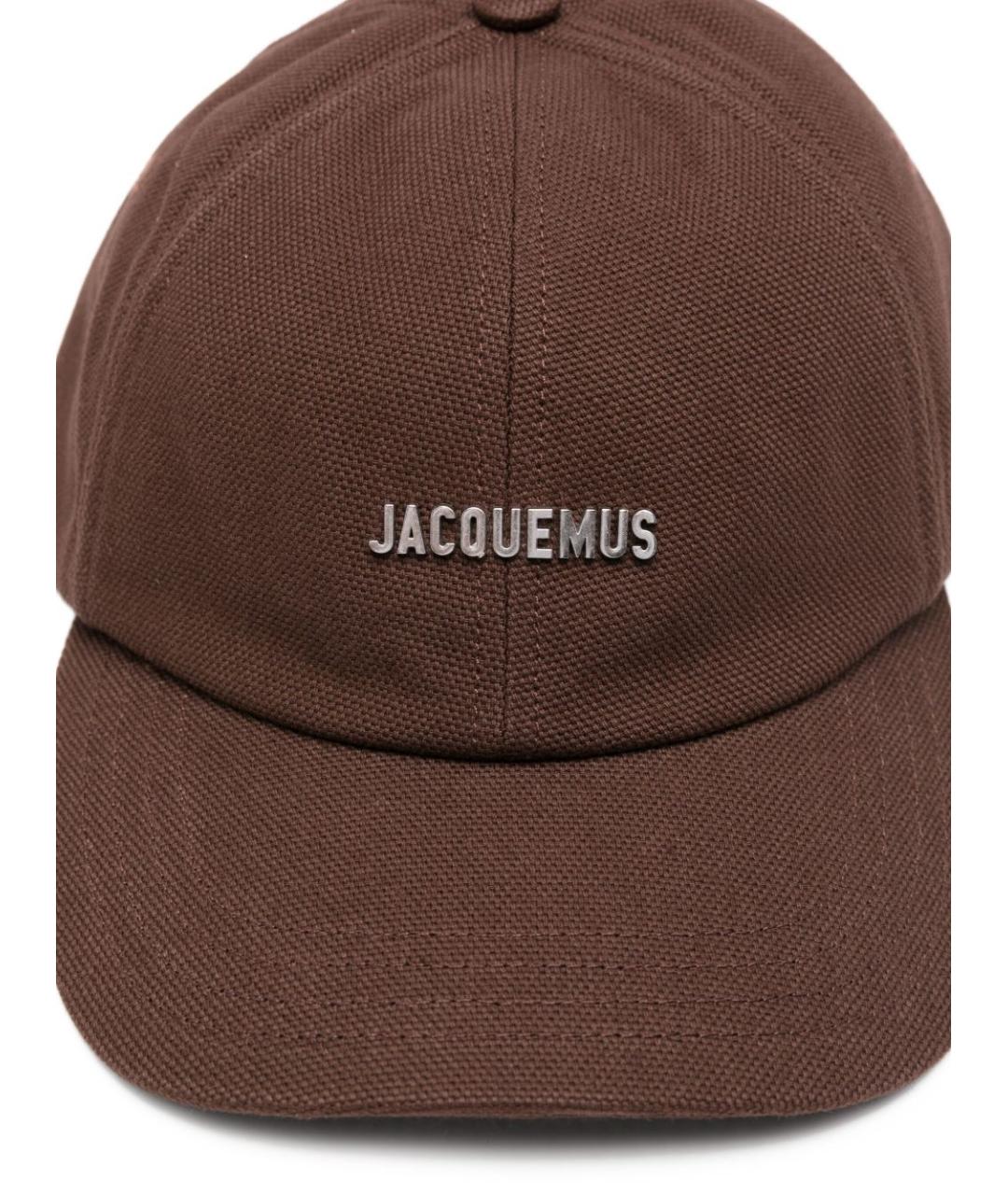 JACQUEMUS Коричневая хлопковая кепка, фото 3
