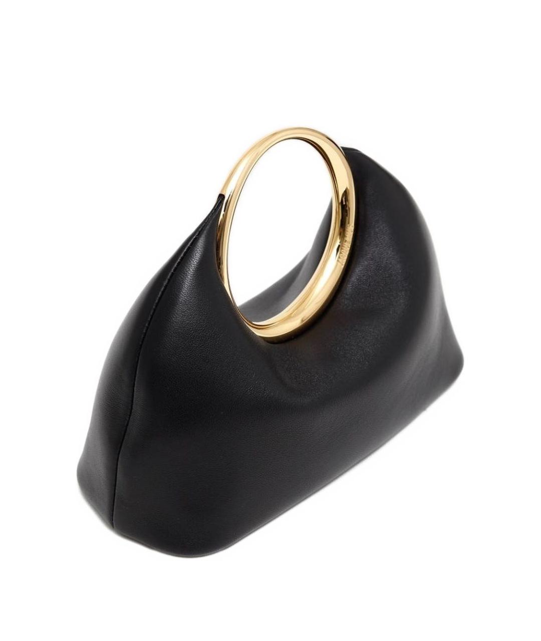 JACQUEMUS Черная кожаная сумка с короткими ручками, фото 2