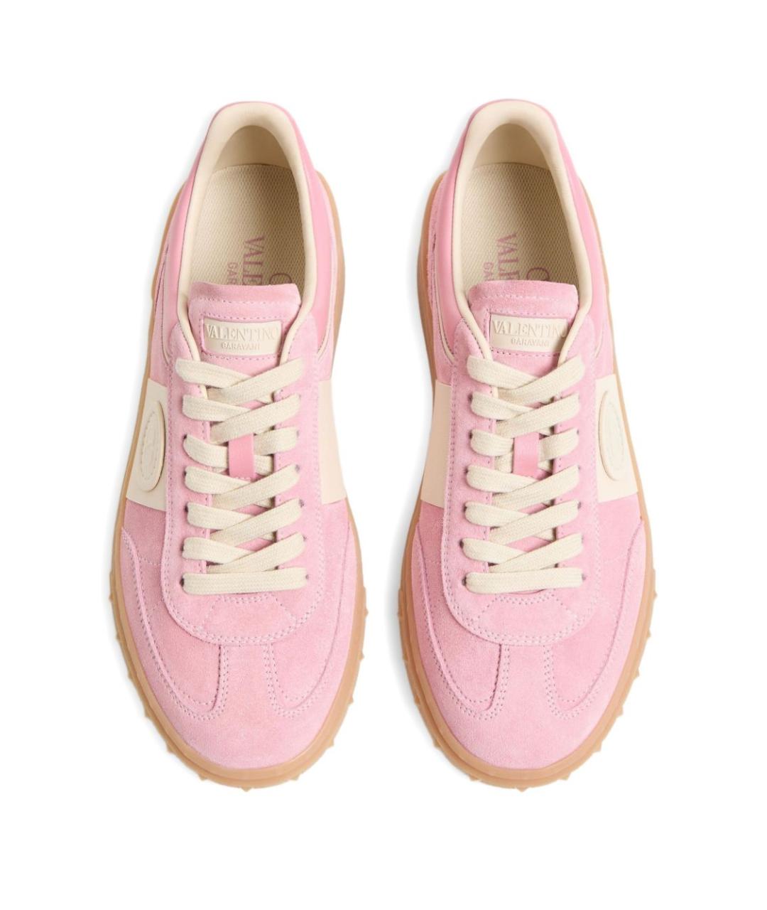 VALENTINO Розовые замшевые кроссовки, фото 3
