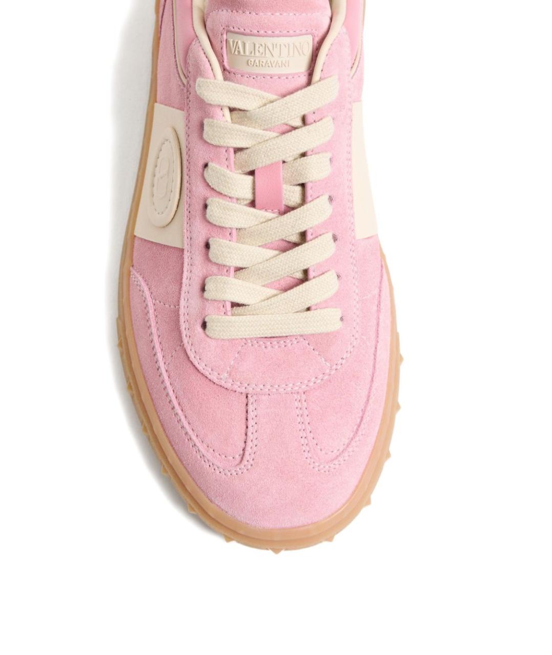 VALENTINO Розовые замшевые кроссовки, фото 6