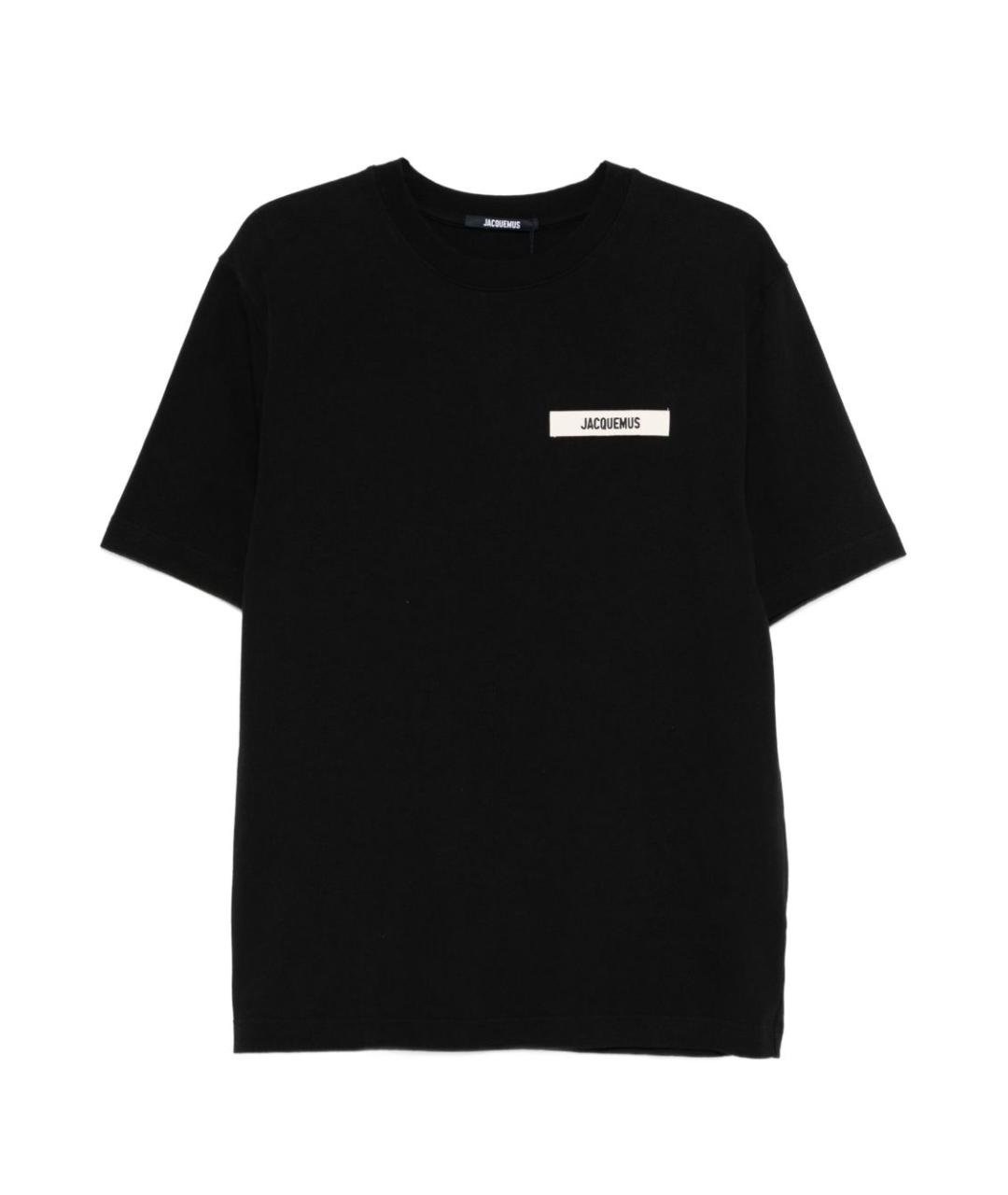 JACQUEMUS Черная хлопковая футболка, фото 1