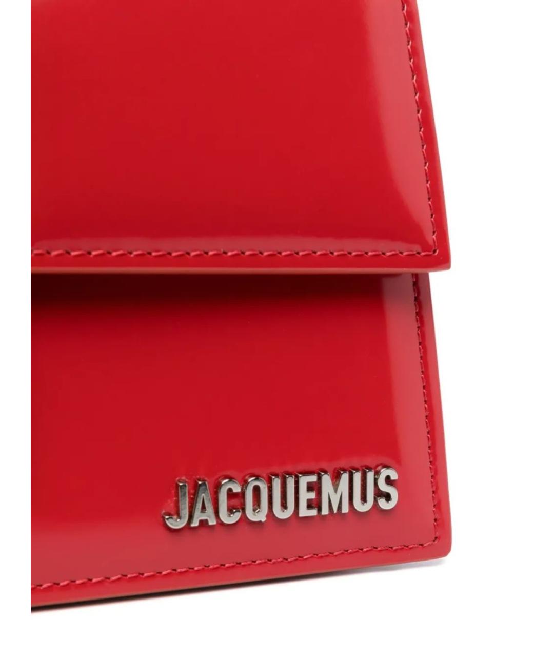 JACQUEMUS Красная сумка с короткими ручками, фото 2