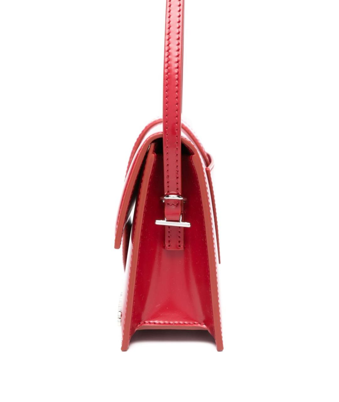 JACQUEMUS Красная кожаная сумка через плечо, фото 3
