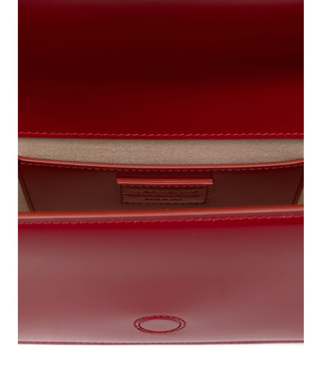 JACQUEMUS Красная кожаная сумка через плечо, фото 5