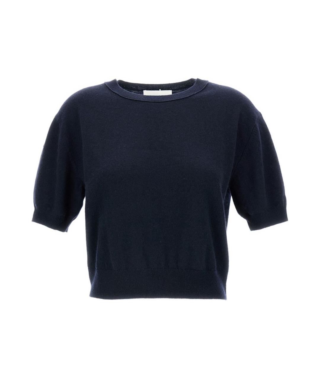 LISA YANG Синяя кашемировая футболка, фото 1