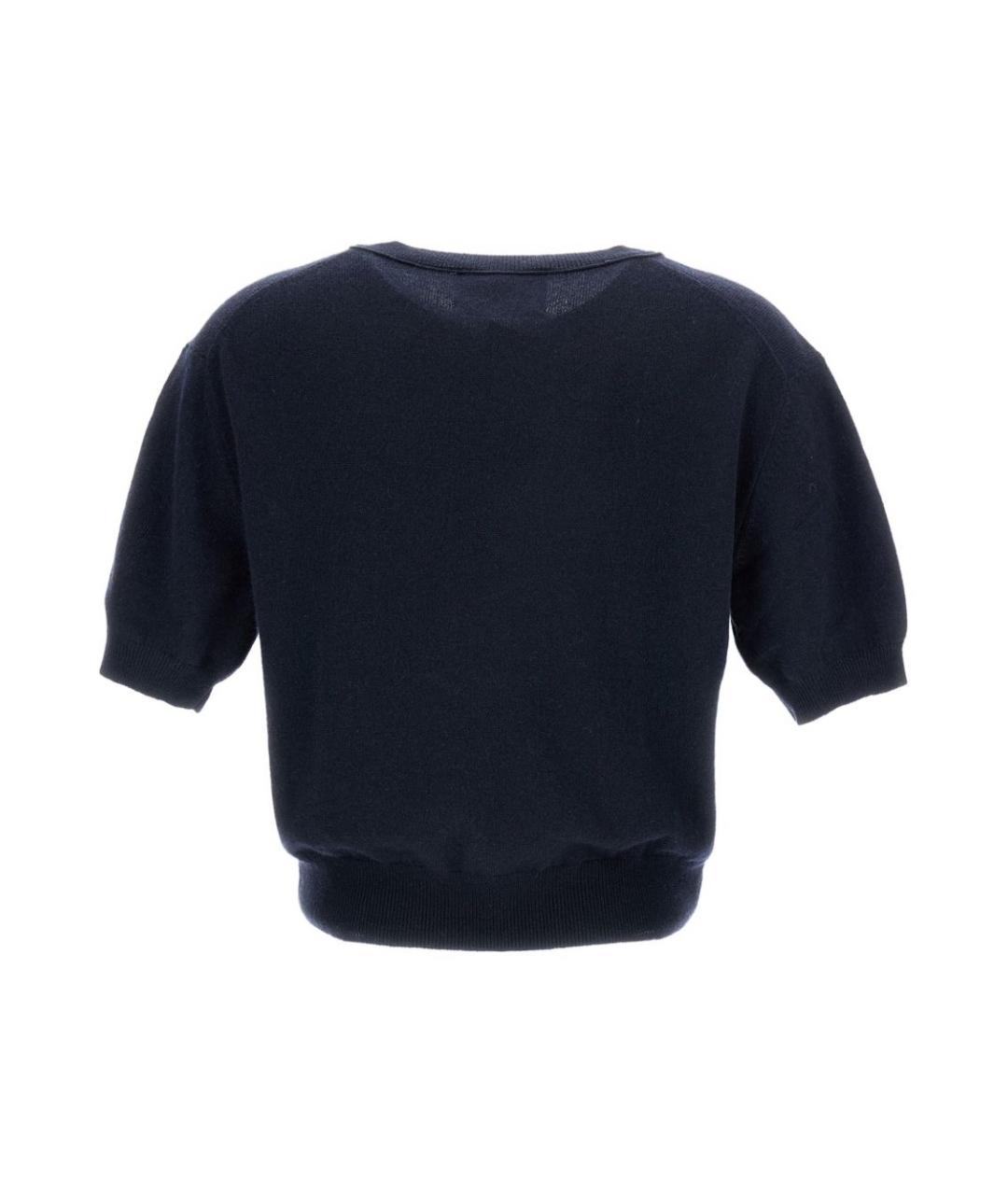 LISA YANG Синяя кашемировая футболка, фото 2