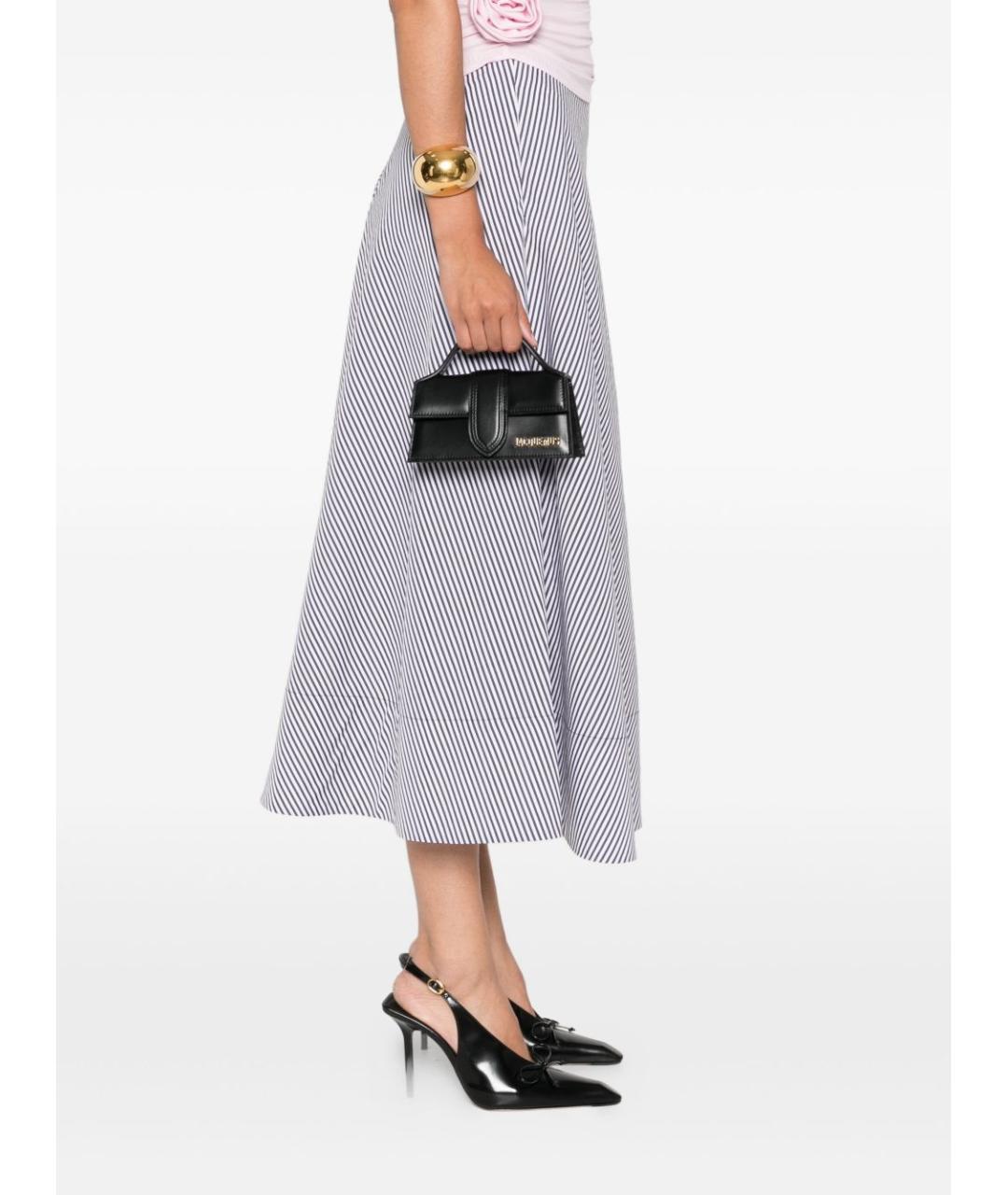 JACQUEMUS Черная кожаная сумка с короткими ручками, фото 4