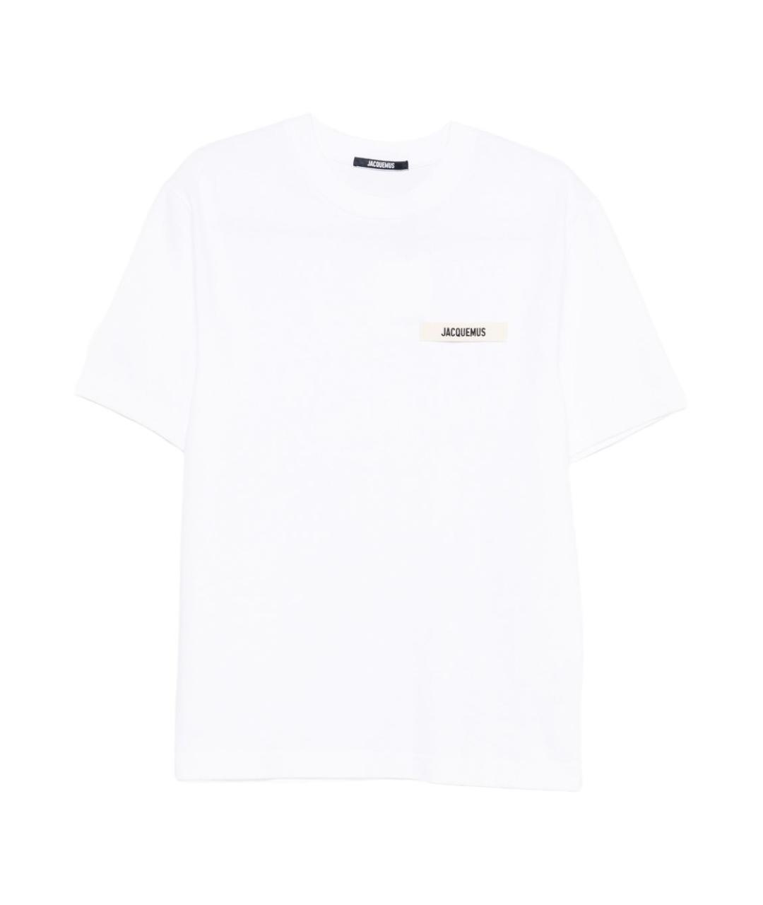 JACQUEMUS Белая хлопковая футболка, фото 1