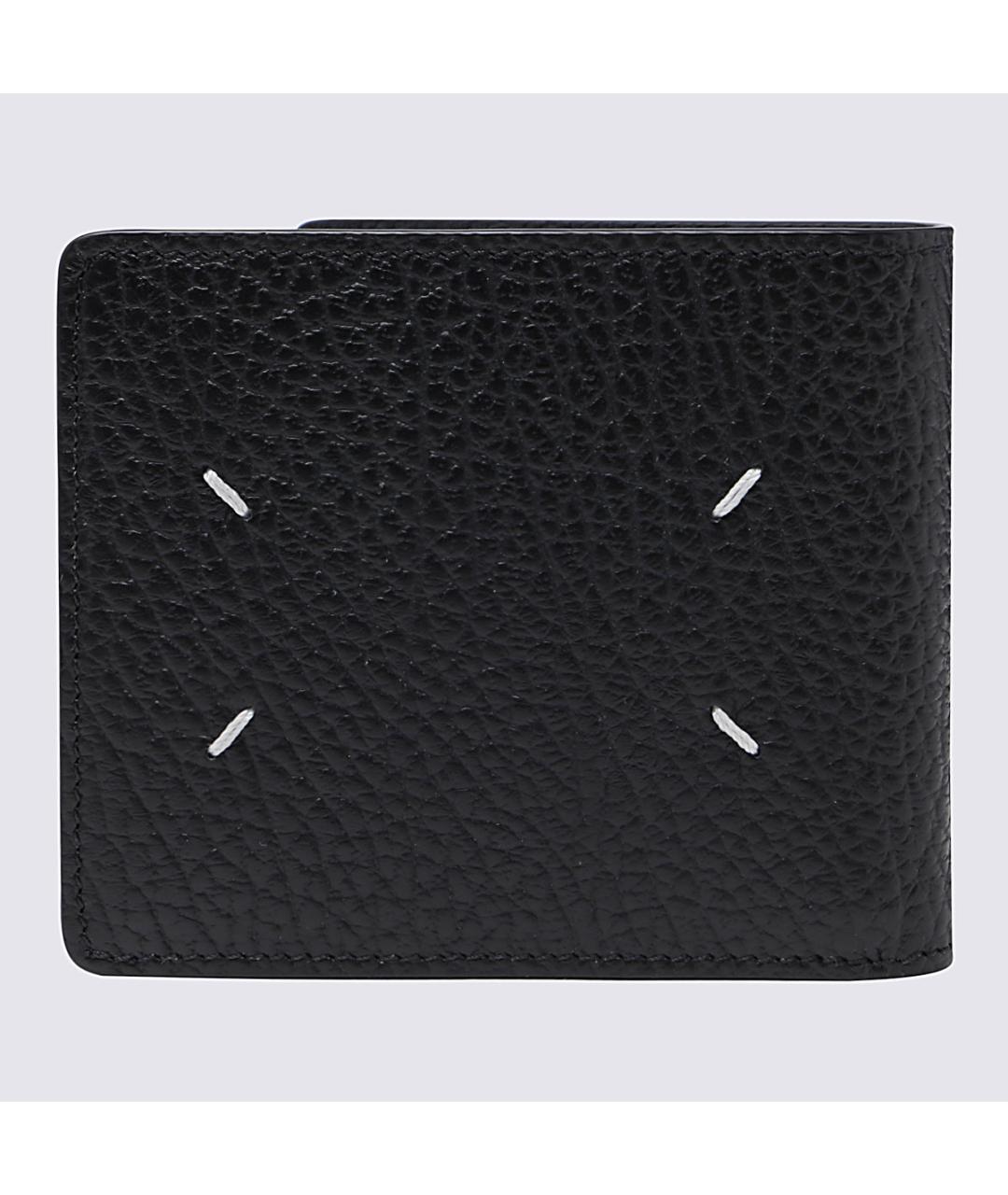 MAISON MARGIELA Черный кожаный кошелек, фото 2