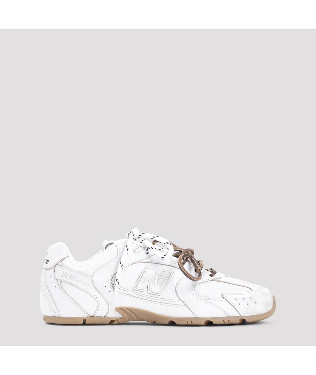 MIU MIU Белые кожаные кроссовки, фото 5