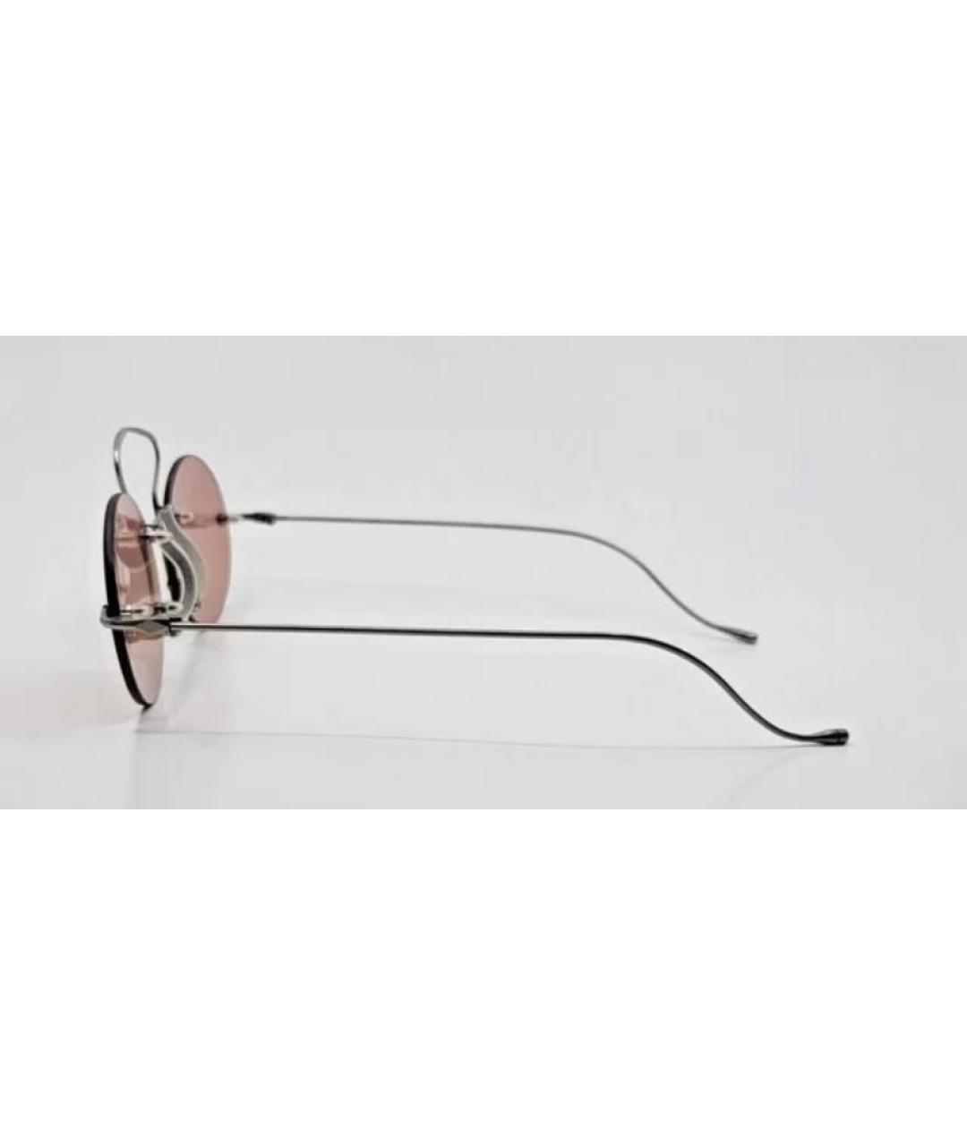 UMA WANG Серебряные металлические солнцезащитные очки, фото 3