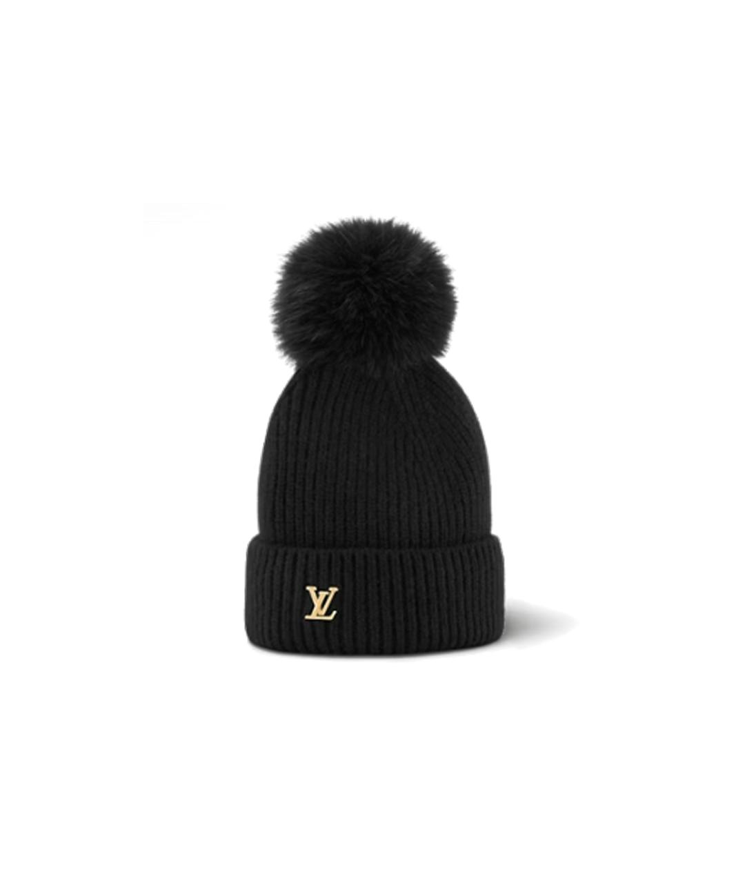 LOUIS VUITTON Черная шапка, фото 2