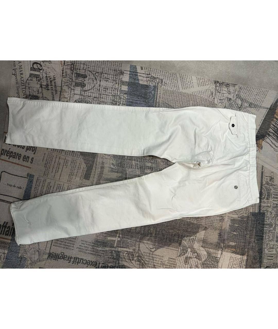 GUCCI Белые хлопковые брюки чинос, фото 2