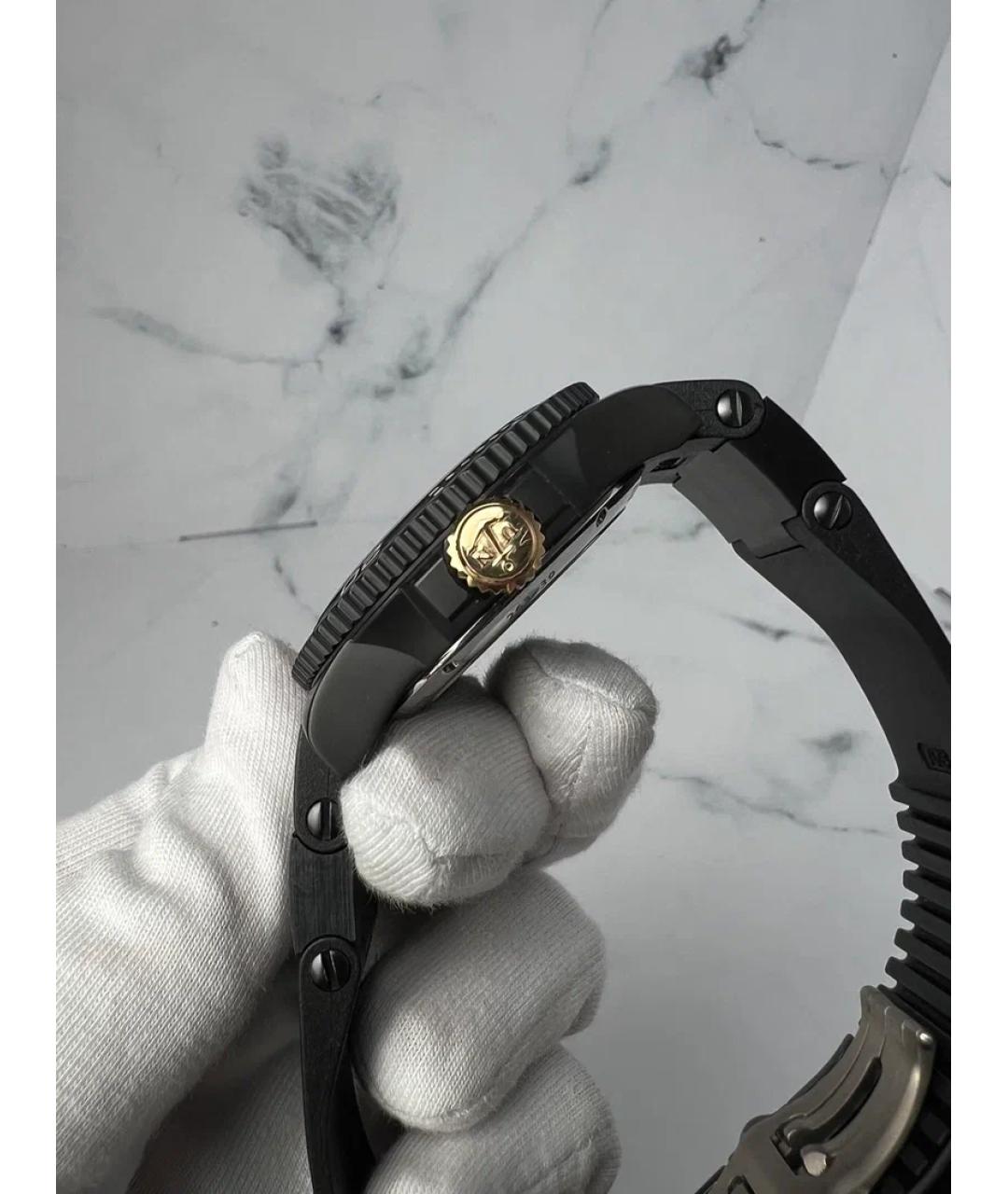 Ulysse Nardin Черные часы из желтого золота, фото 4