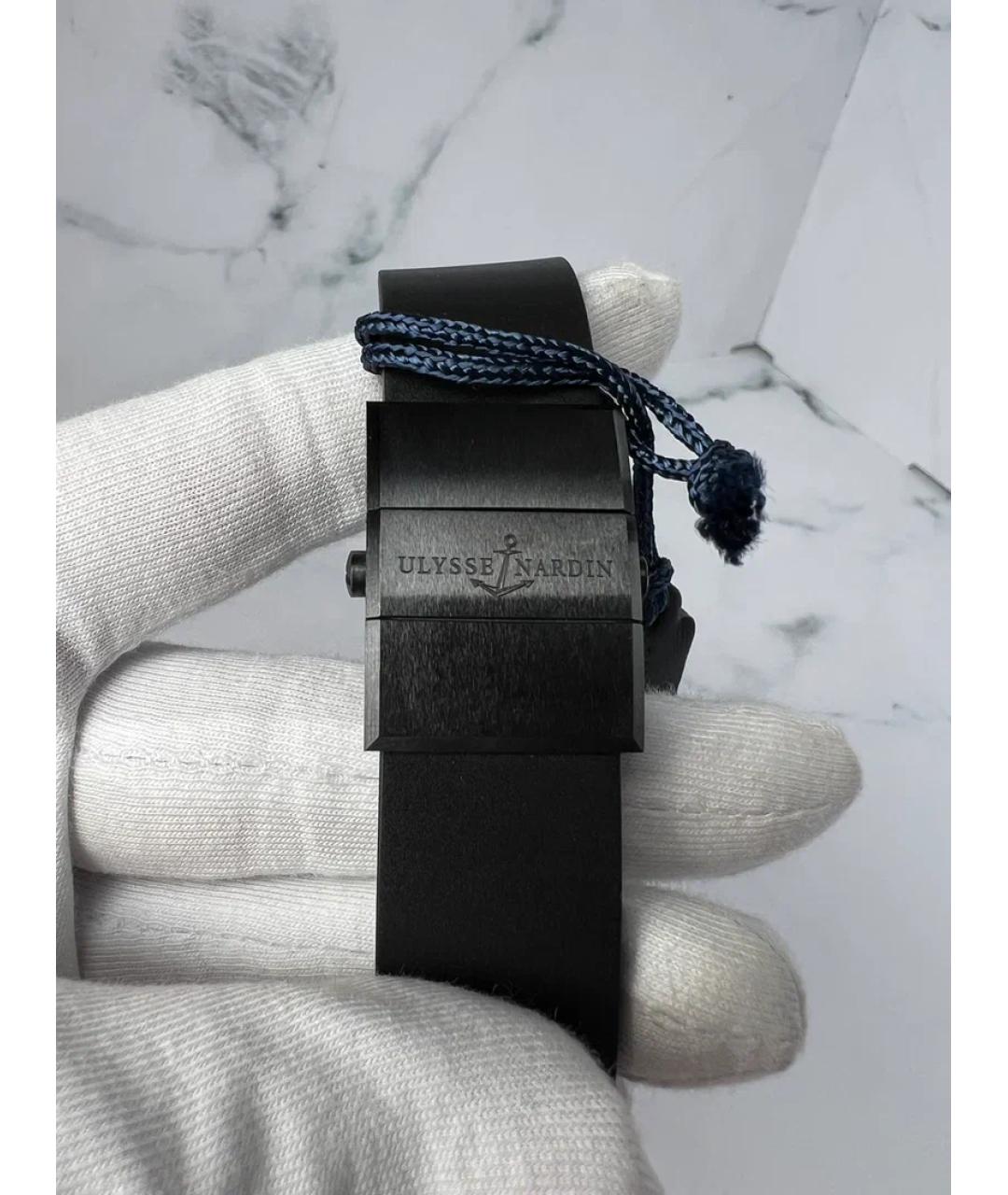 Ulysse Nardin Черные часы из желтого золота, фото 6