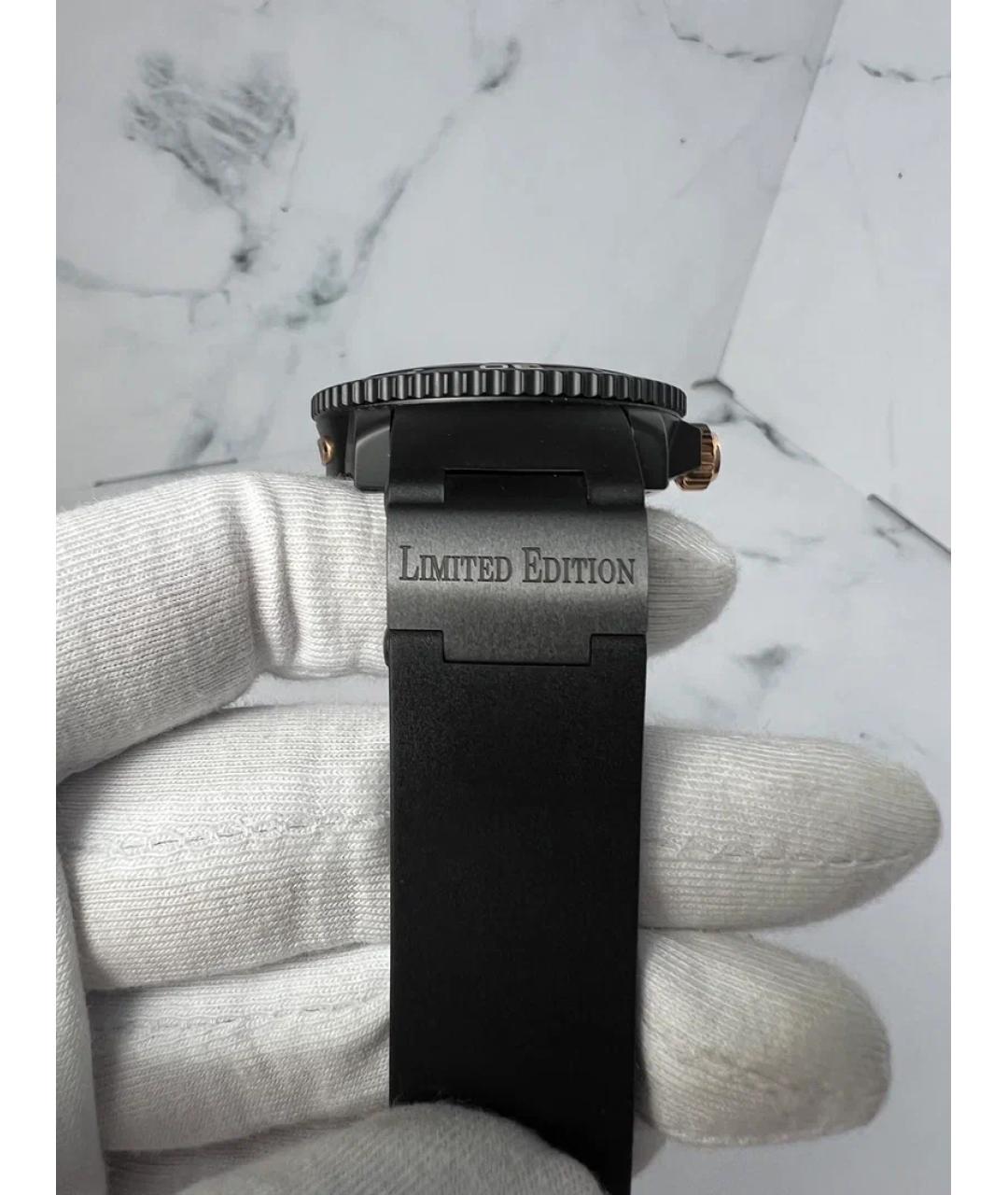 Ulysse Nardin Черные часы из желтого золота, фото 5