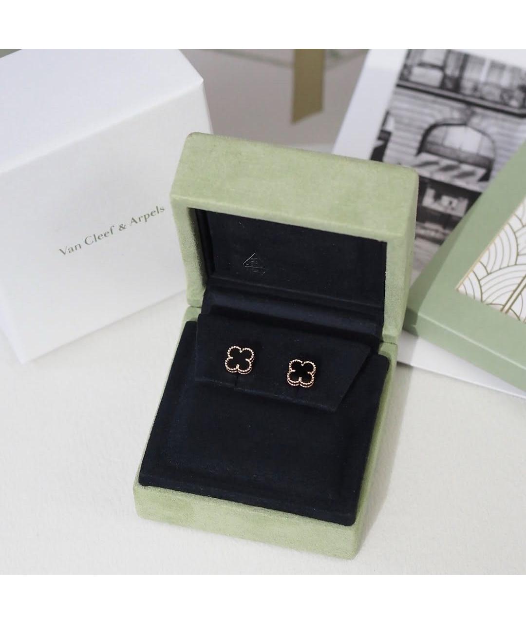 VAN CLEEF & ARPELS Черные серьги из желтого золота, фото 2