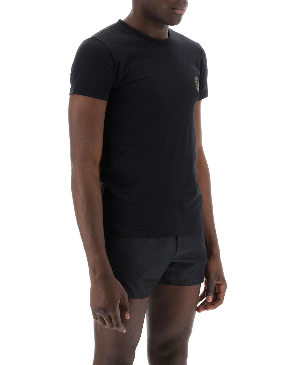 VERSACE Черная хлопковая футболка, фото 2