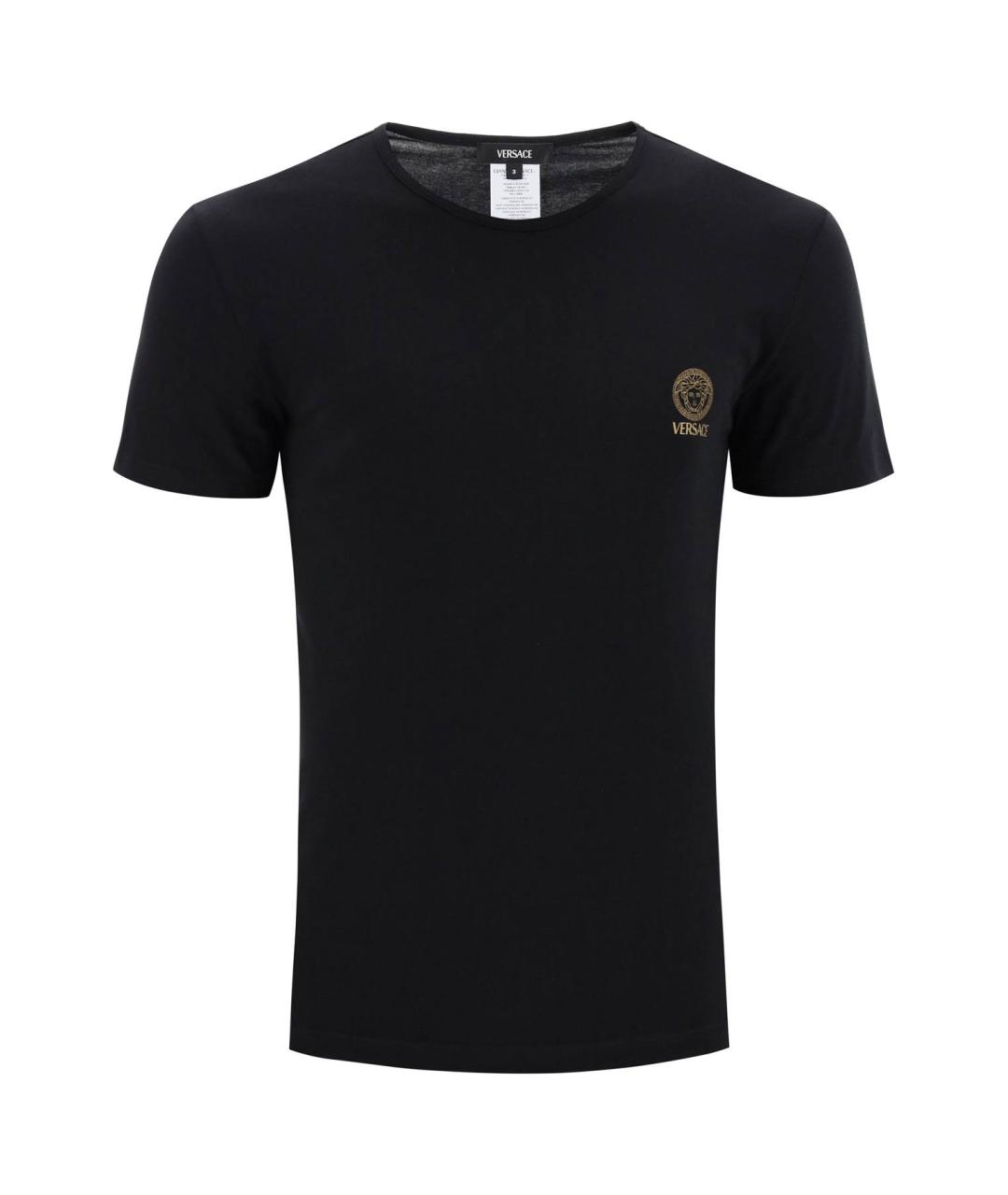 VERSACE Черная хлопковая футболка, фото 1
