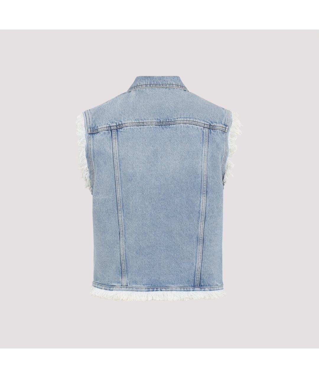 VALENTINO Голубой хлопковый жилет, фото 3