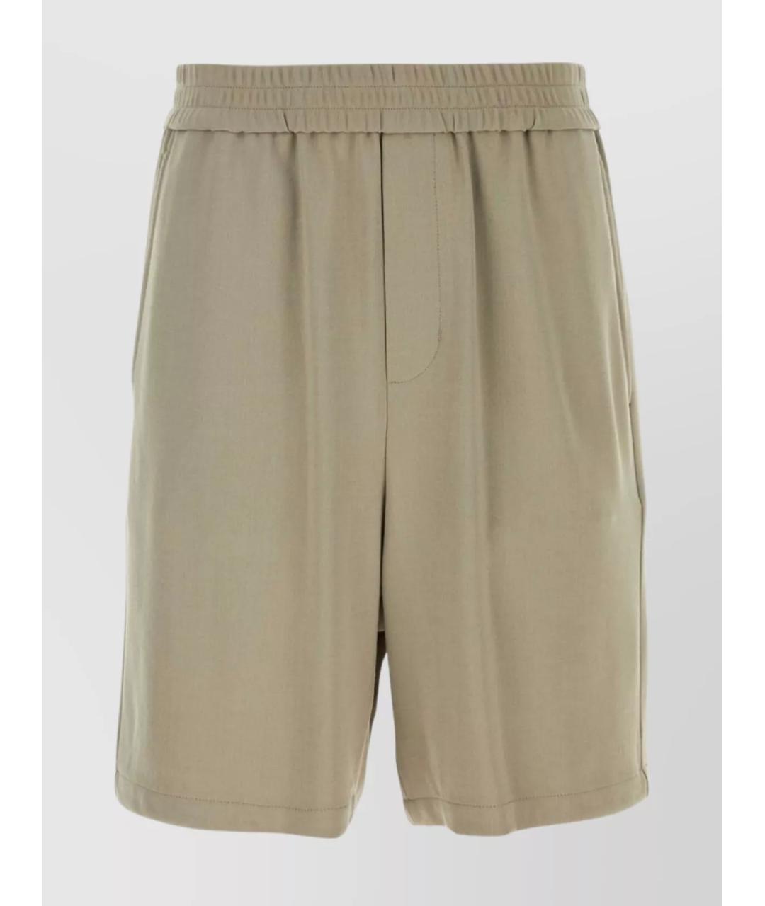 Ami Paris Бежевые вискозные шорты, фото 4