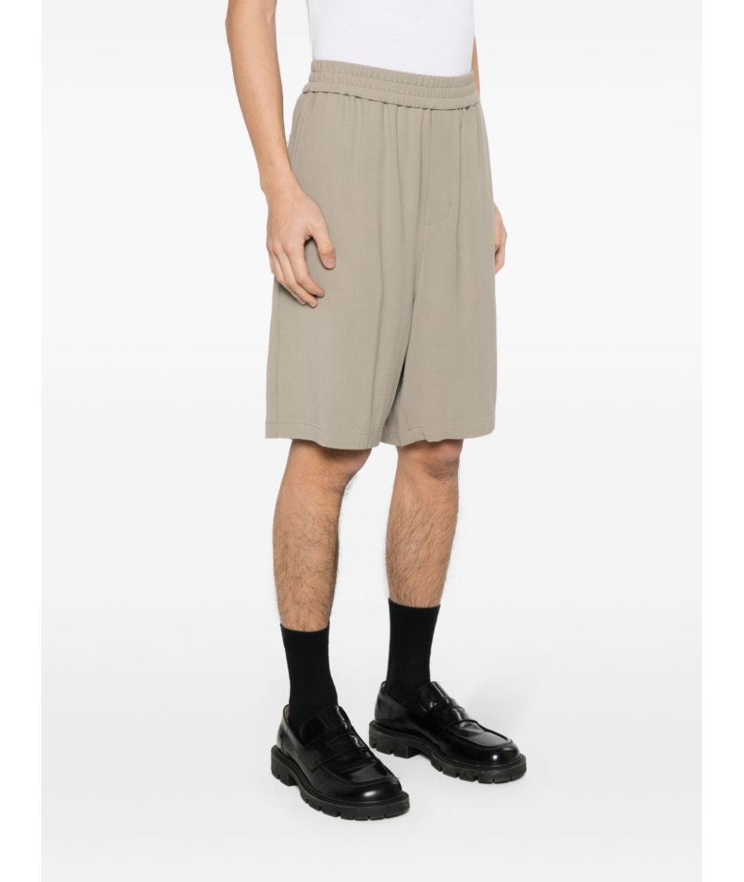 Ami Paris Бежевые вискозные шорты, фото 2