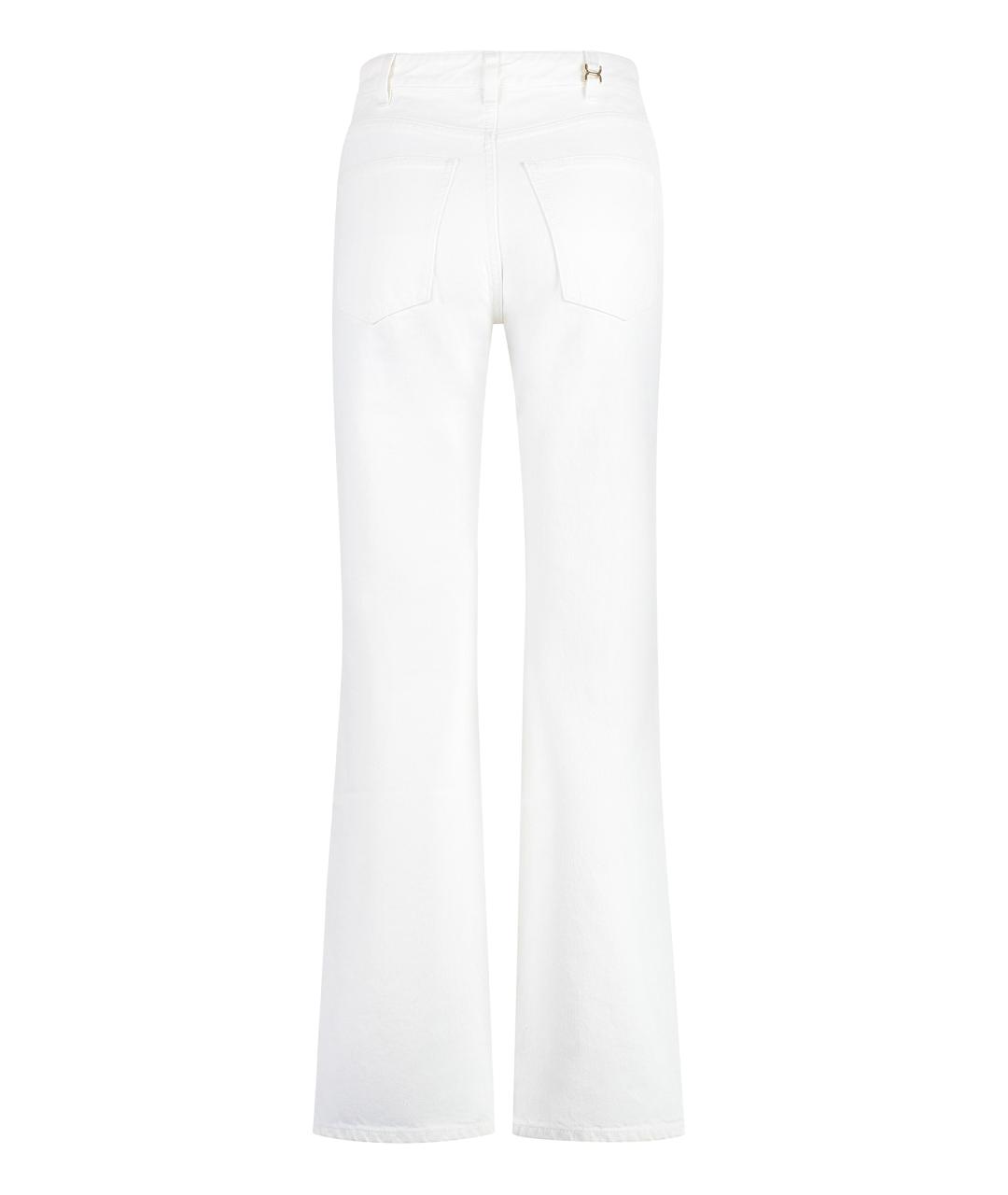 CHLOE Белые хлопко-полиэстеровые прямые джинсы, фото 2