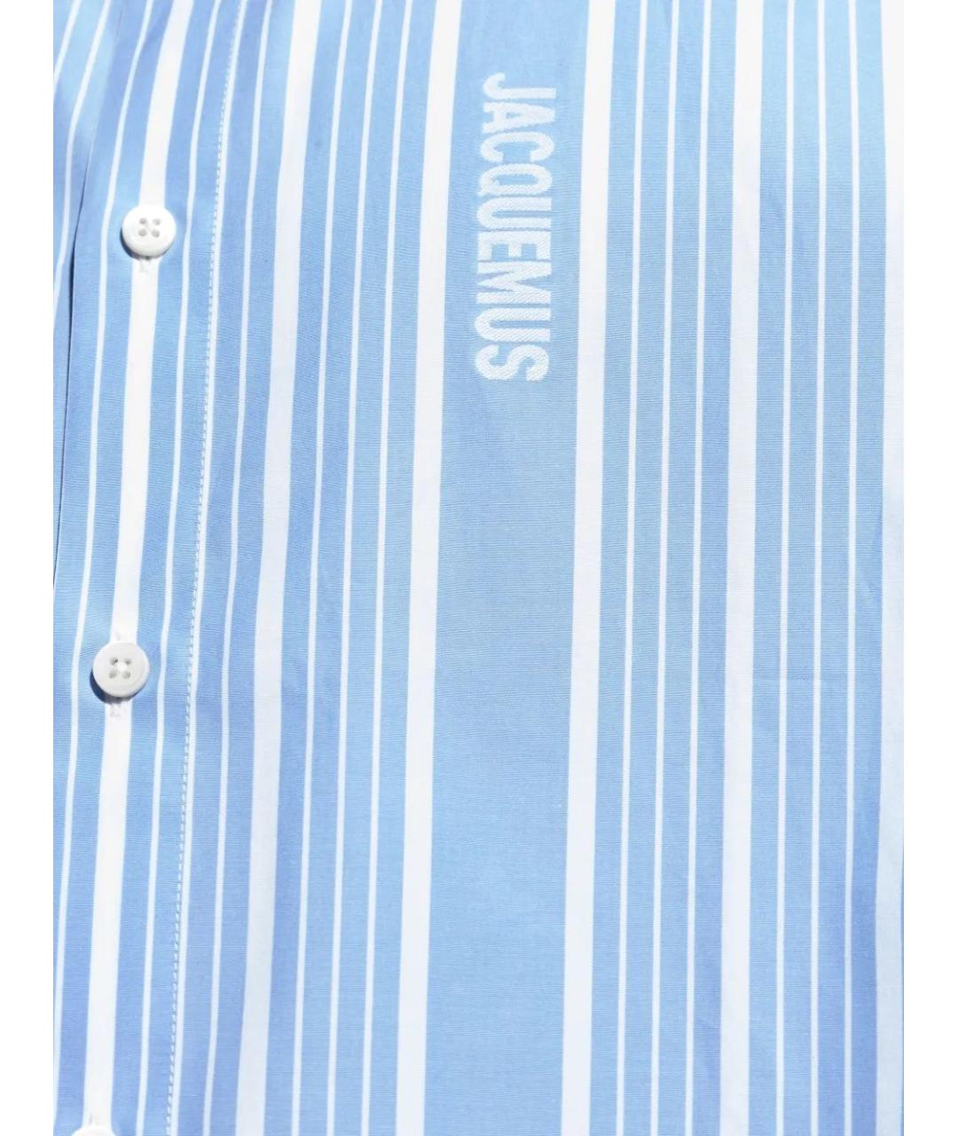 JACQUEMUS Синяя хлопковая кэжуал рубашка, фото 5