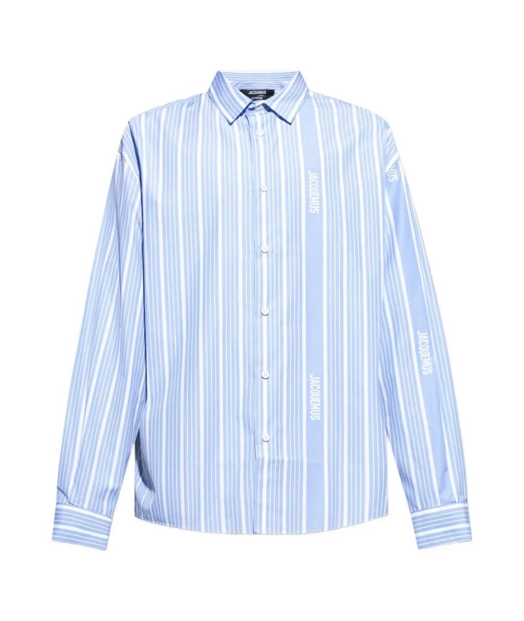 JACQUEMUS Синяя хлопковая кэжуал рубашка, фото 1
