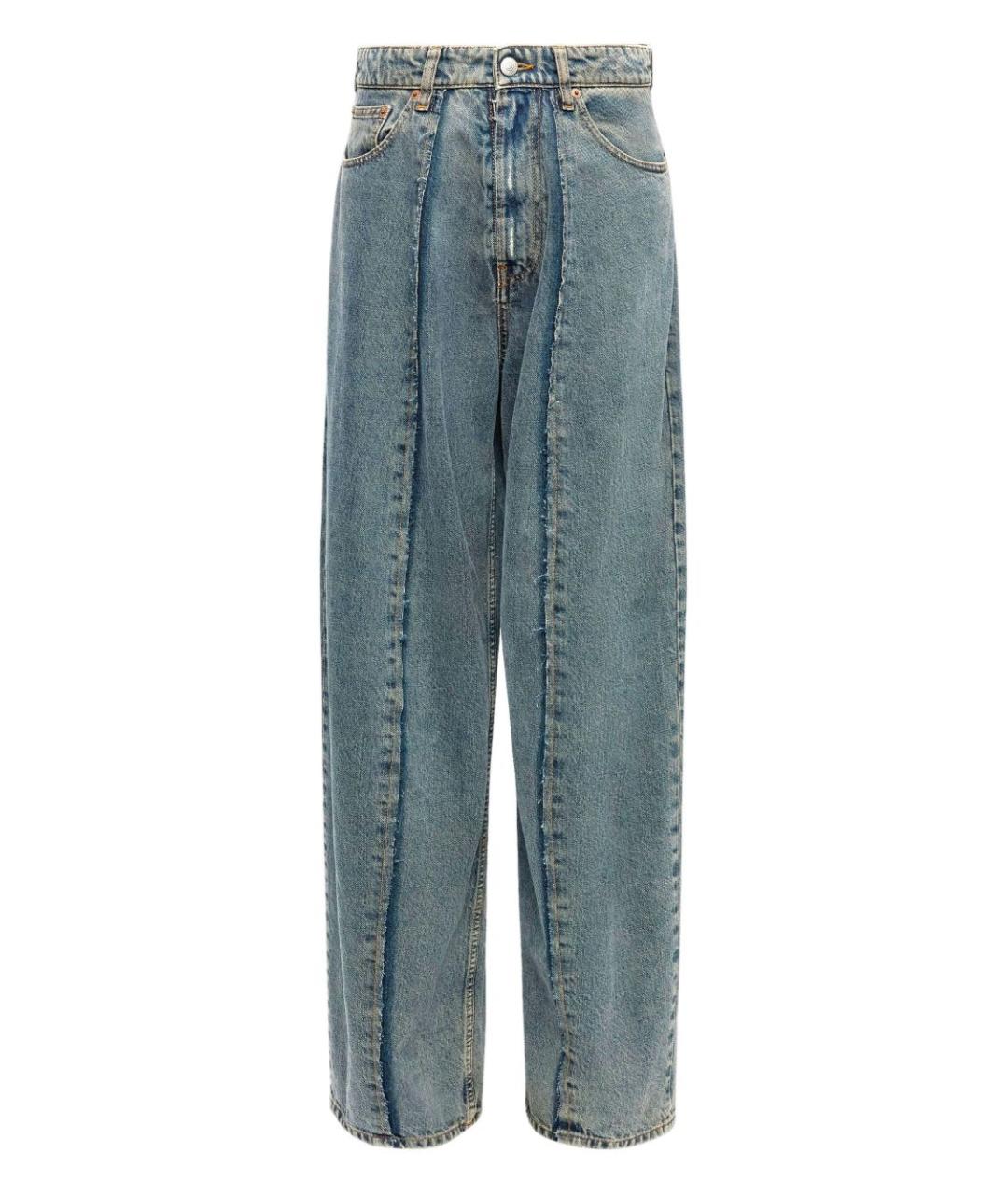 MM6 MAISON MARGIELA Серые хлопковые прямые джинсы, фото 1