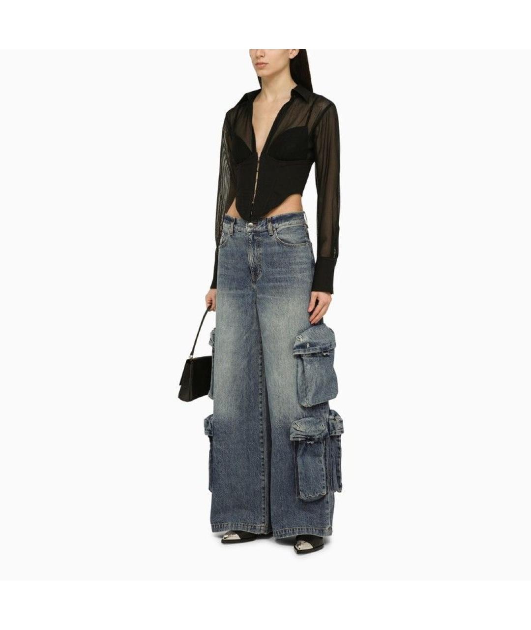 AMIRI Синие хлопковые прямые джинсы, фото 3