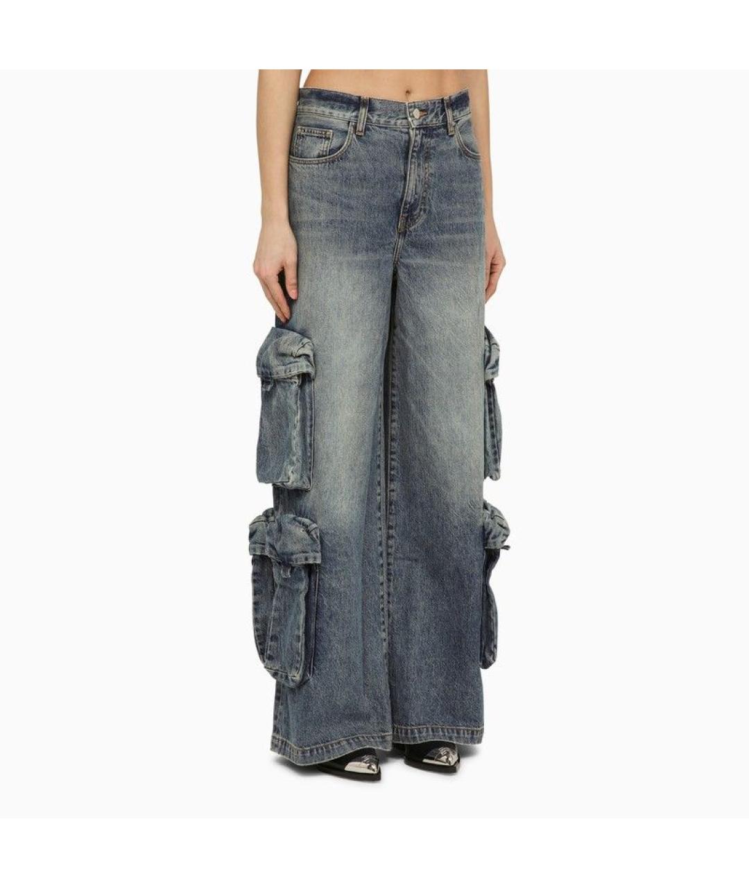 AMIRI Синие хлопковые прямые джинсы, фото 4