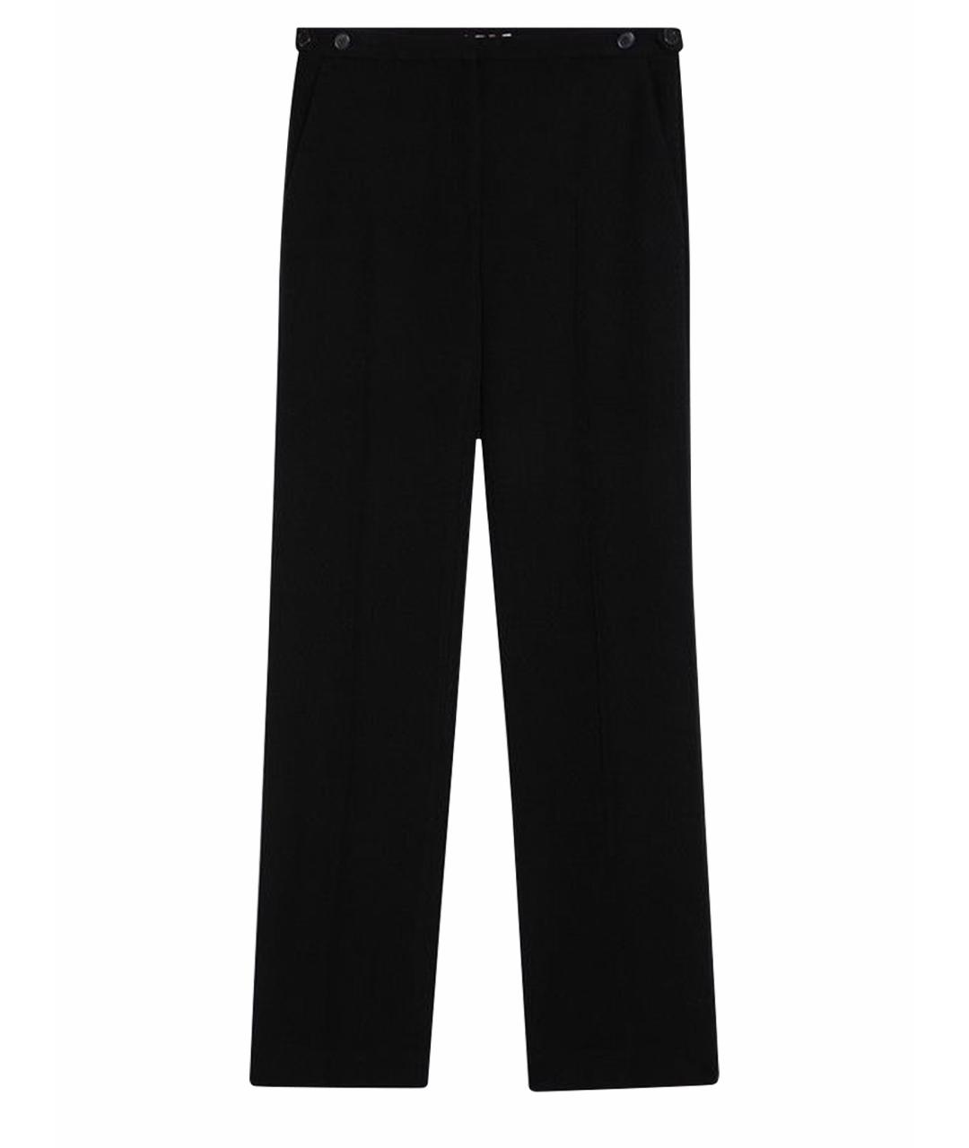 THE ROW Черные шерстяные прямые брюки, фото 1