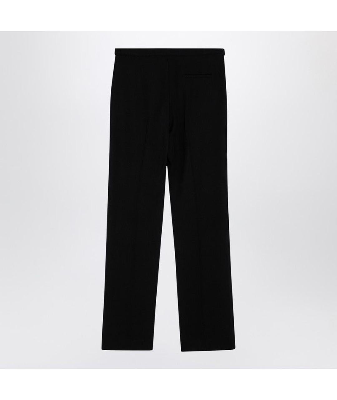 THE ROW Черные шерстяные прямые брюки, фото 2