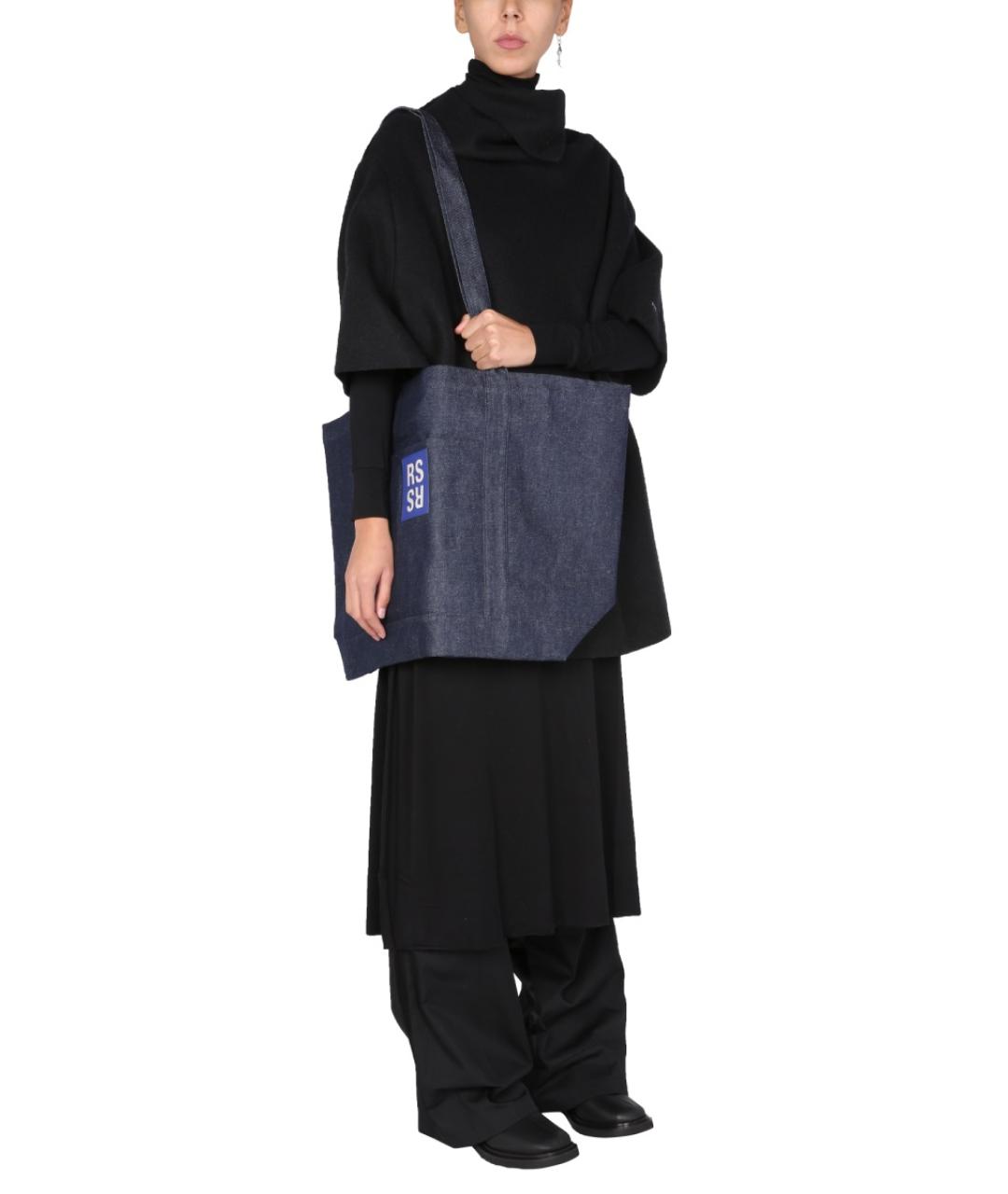 RAF SIMONS Черное шерстяное повседневное платье, фото 2