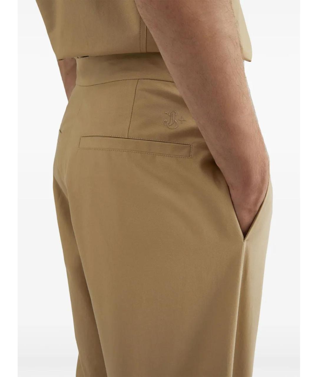 JIL SANDER Коричневые хлопковые повседневные брюки, фото 5