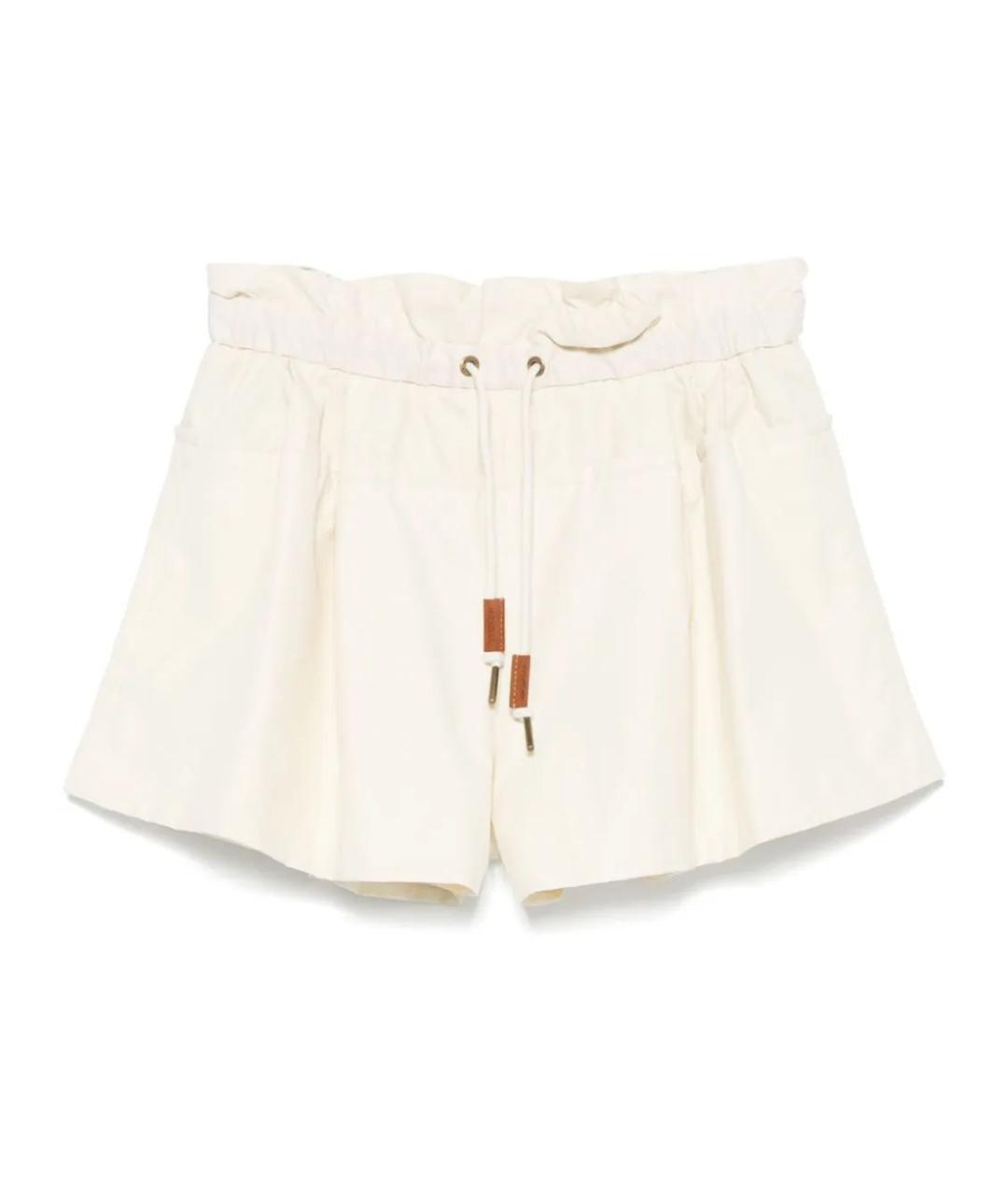 MONCLER Белые хлопковые шорты, фото 1